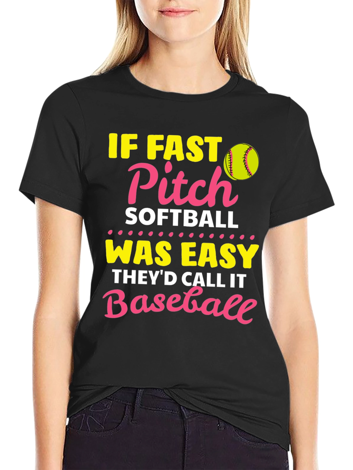 Fast Pitch Softball T-Shirt - Baseball Pun