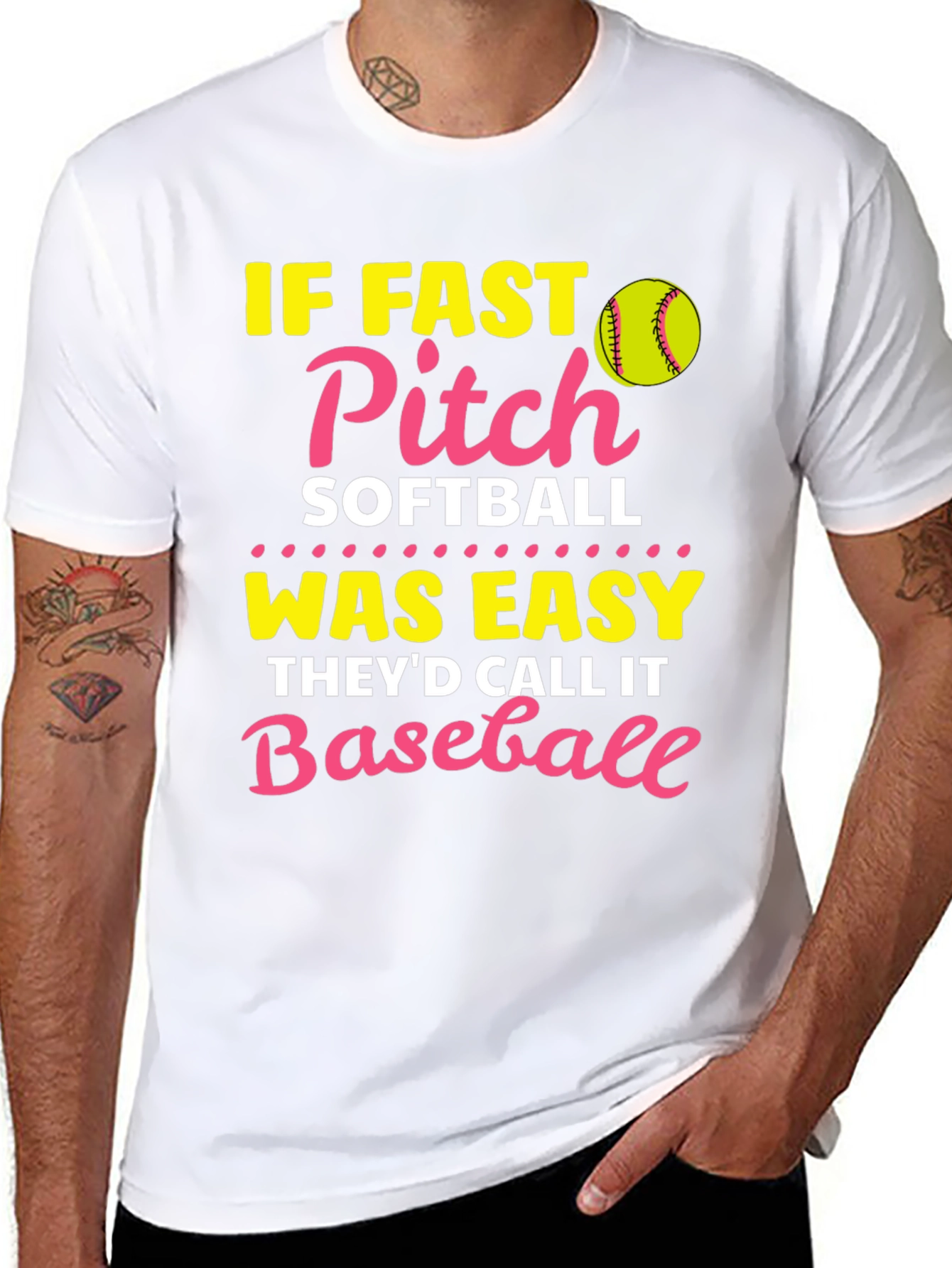 Fast Pitch Softball T-Shirt - Baseball Pun