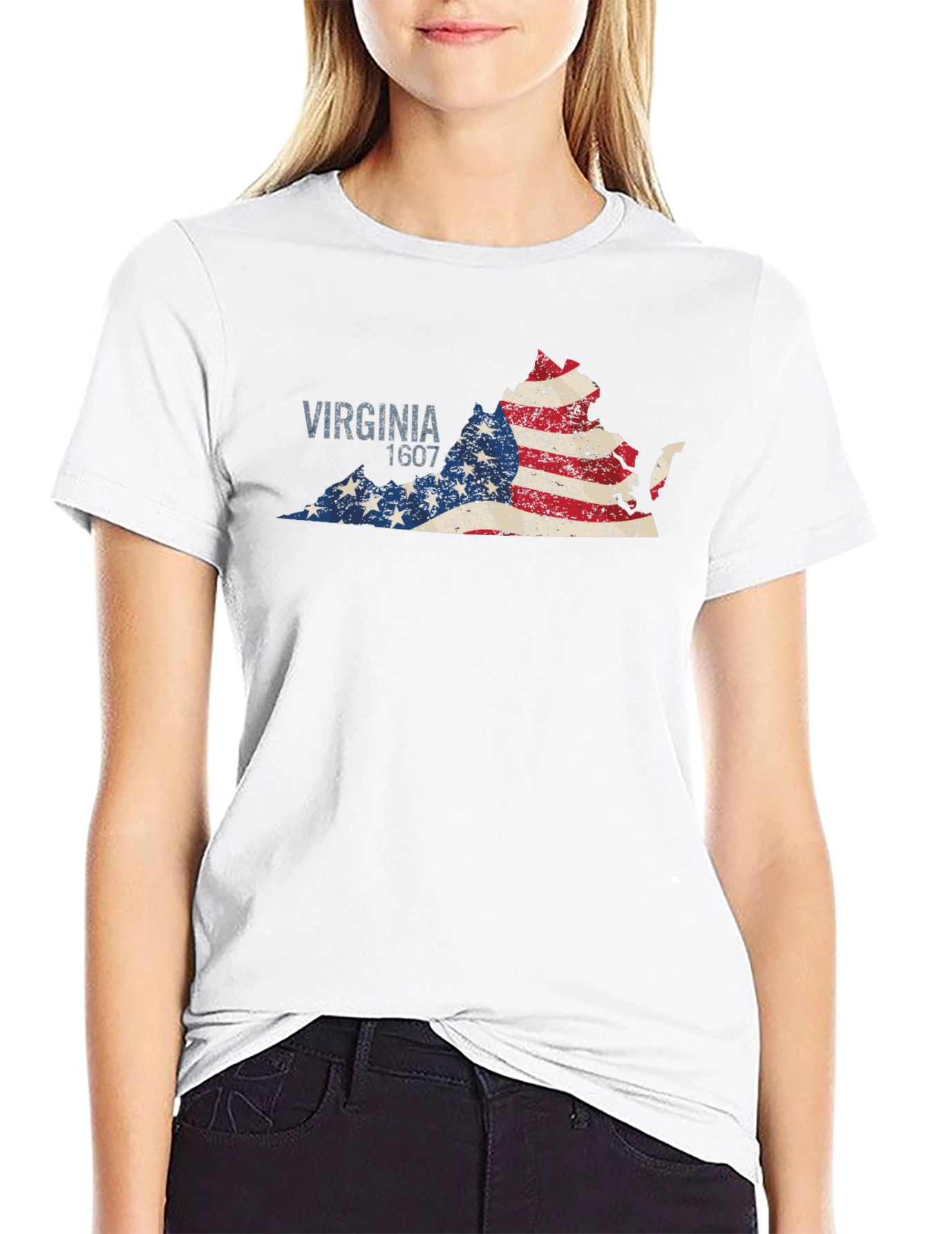 Virginia 1607 Flag Graphic T-Shirt