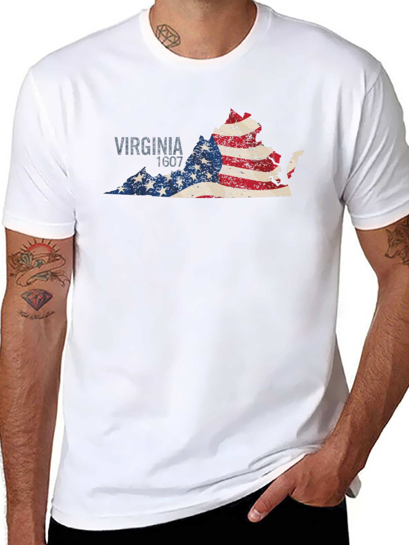 Virginia 1607 Flag Graphic T-Shirt