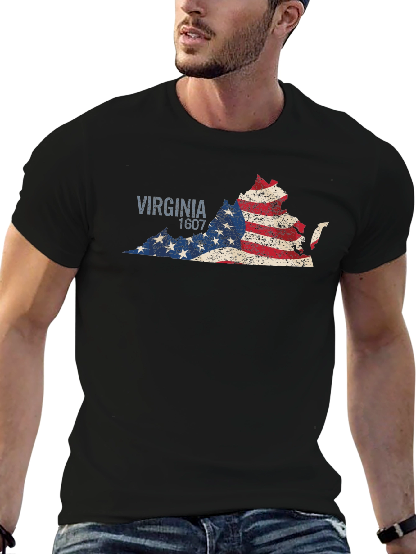 Virginia 1607 Flag Graphic T-Shirt