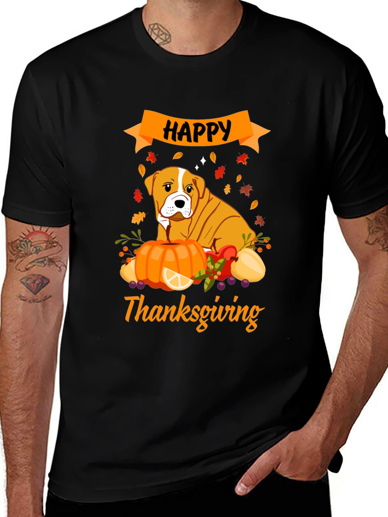 Happy Thanksgiving Dog T-Shirt