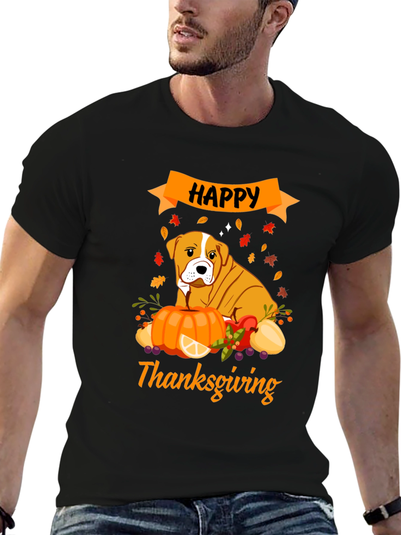 Happy Thanksgiving Dog T-Shirt