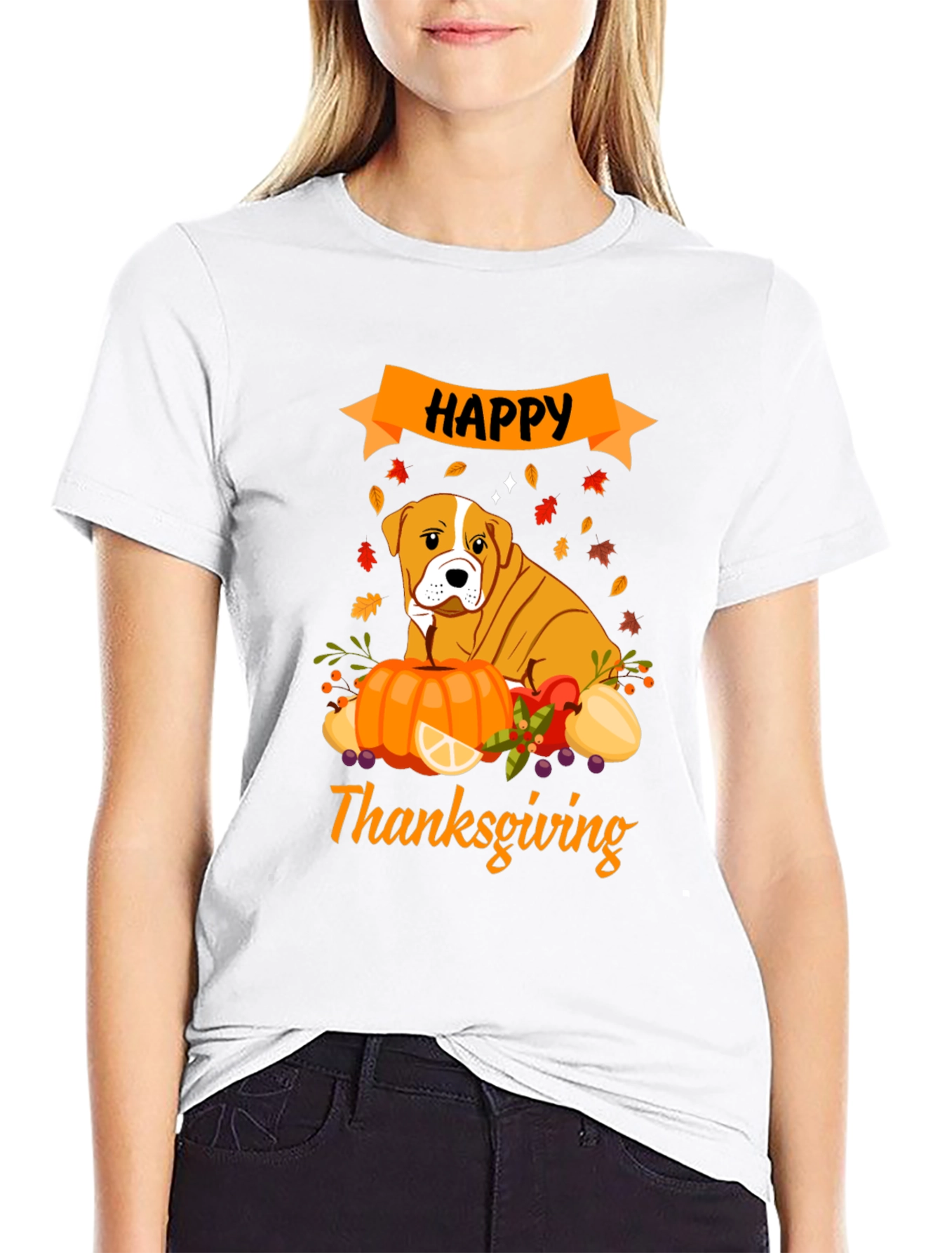 Happy Thanksgiving Dog T-Shirt