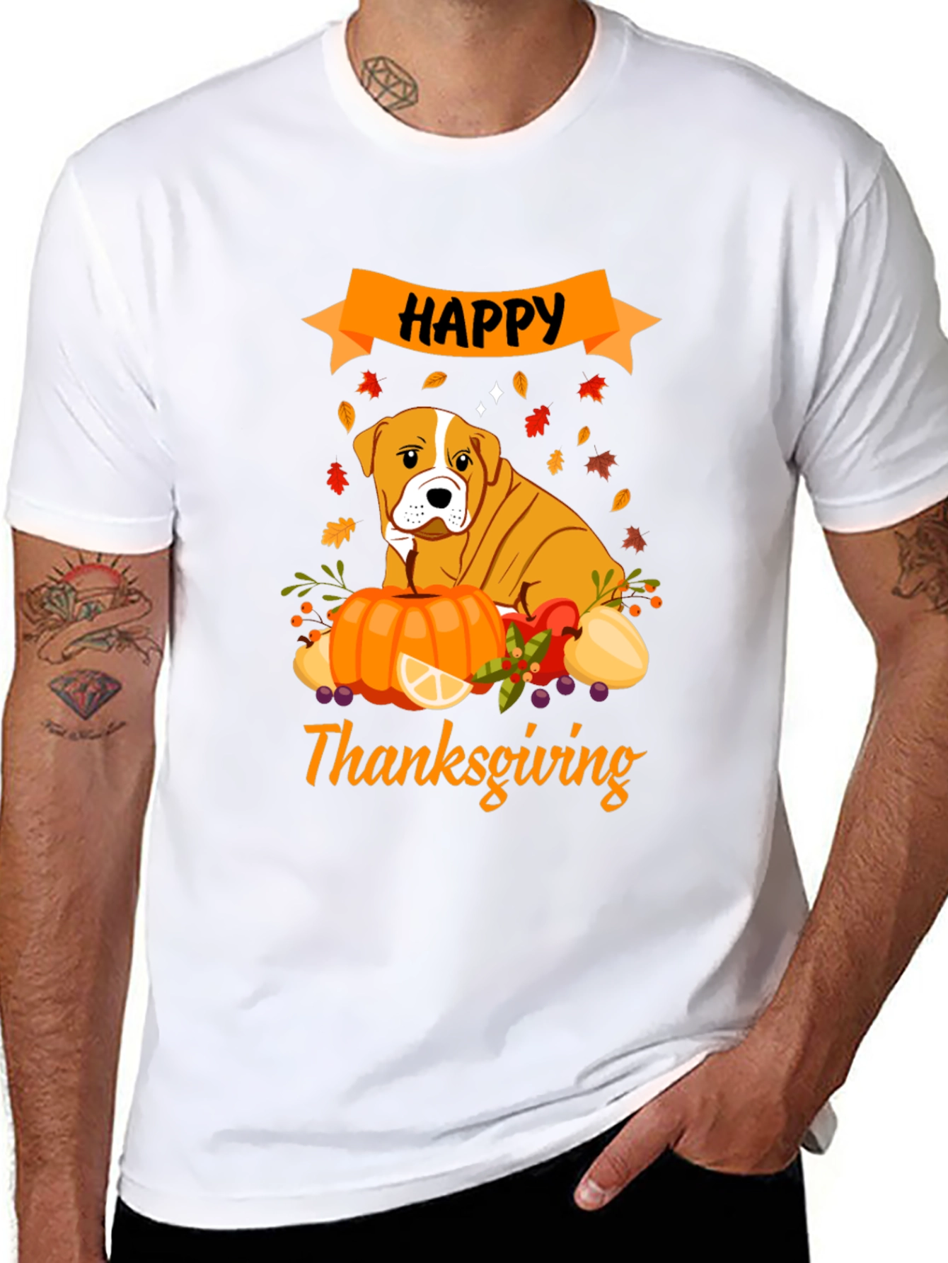 Happy Thanksgiving Dog T-Shirt