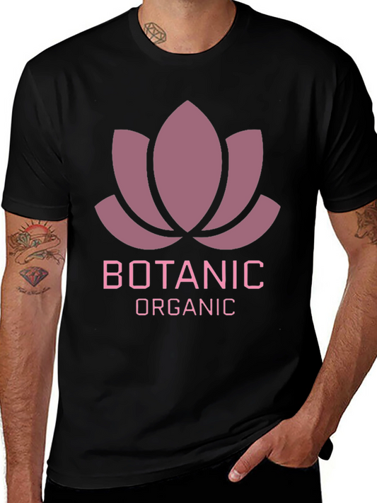 Botanic Organic Graphic Tee - Black Casual T-Shirt
