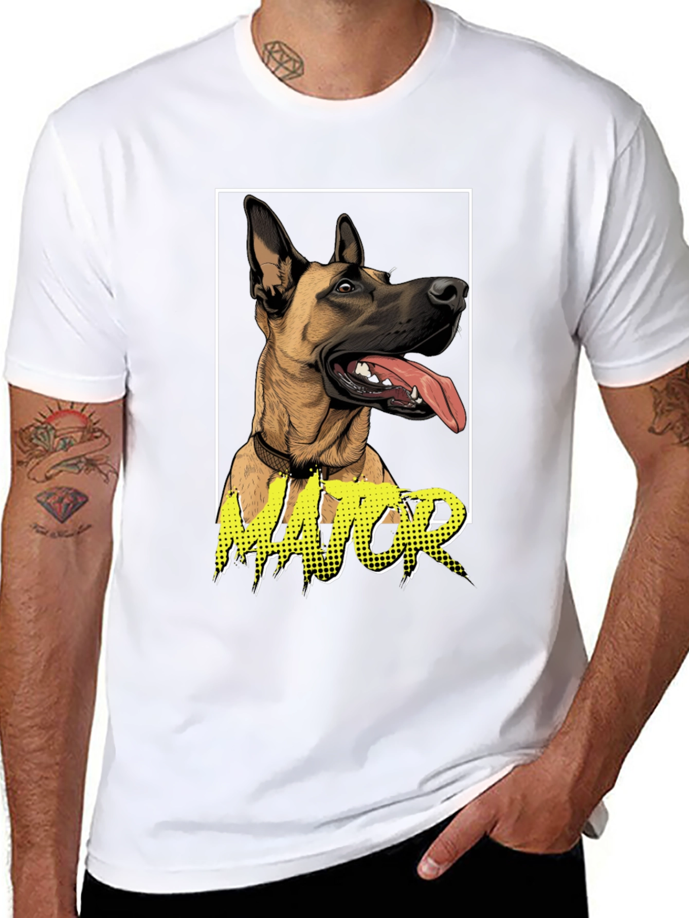 Dog Lovers Major Graphic Tee - Black