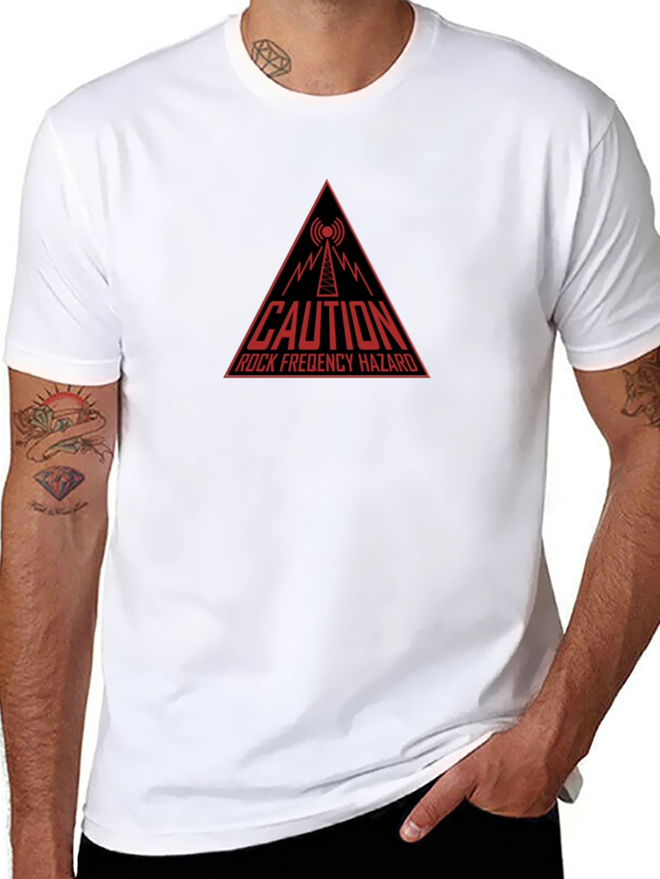 Caution Rock Frequency Hazard Graphic Tee