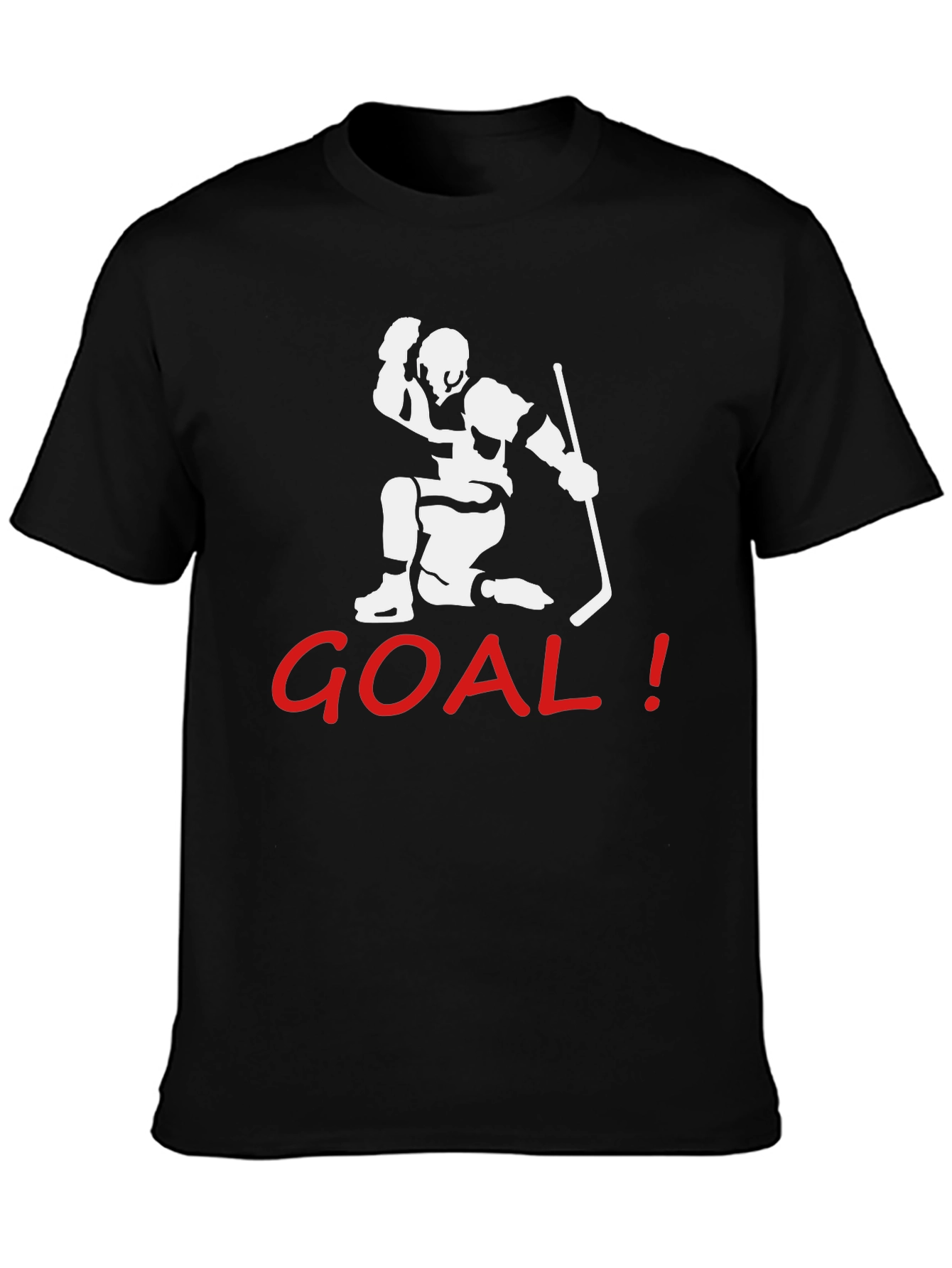Goal Hockey T-Shirt - Black Graphic Tee