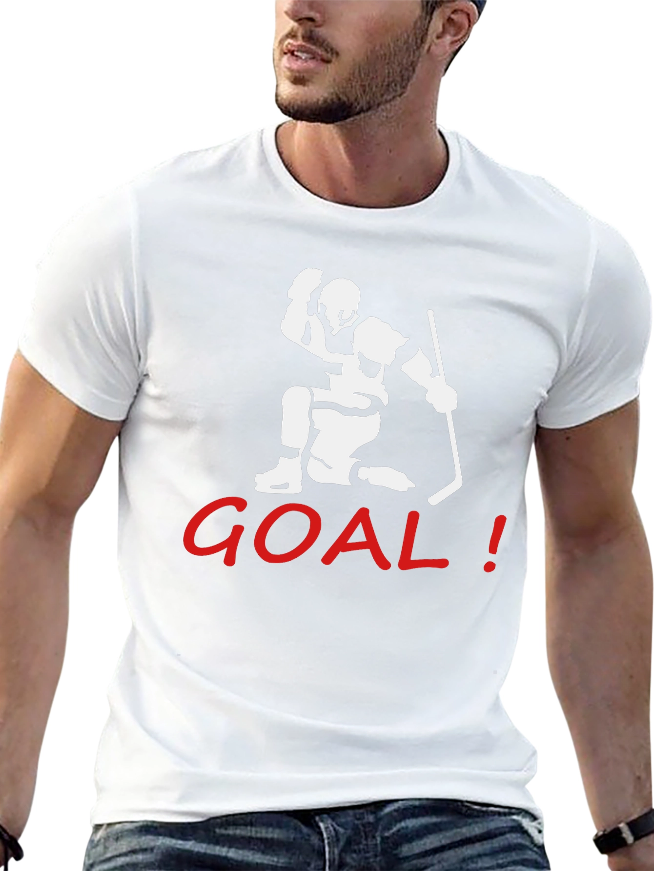 Goal Hockey T-Shirt - Black Graphic Tee