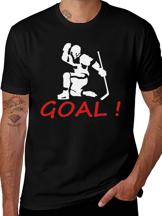 Goal Hockey T-Shirt - Black Graphic Tee