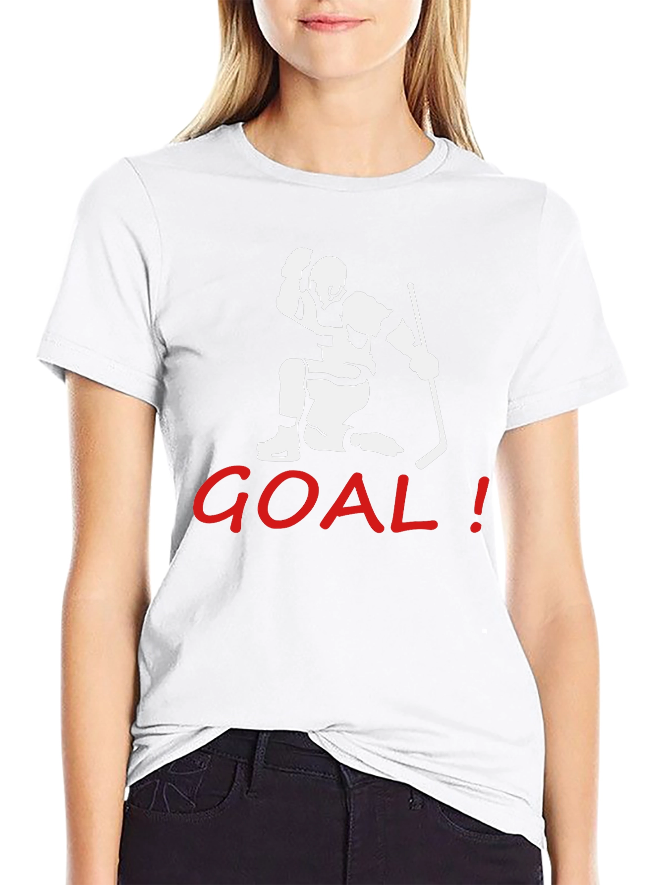 Goal Hockey T-Shirt - Black Graphic Tee