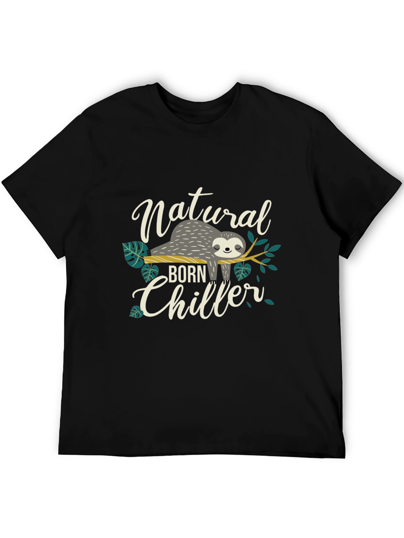 Natural Born Chiller Sloth Graphic T-Shirt