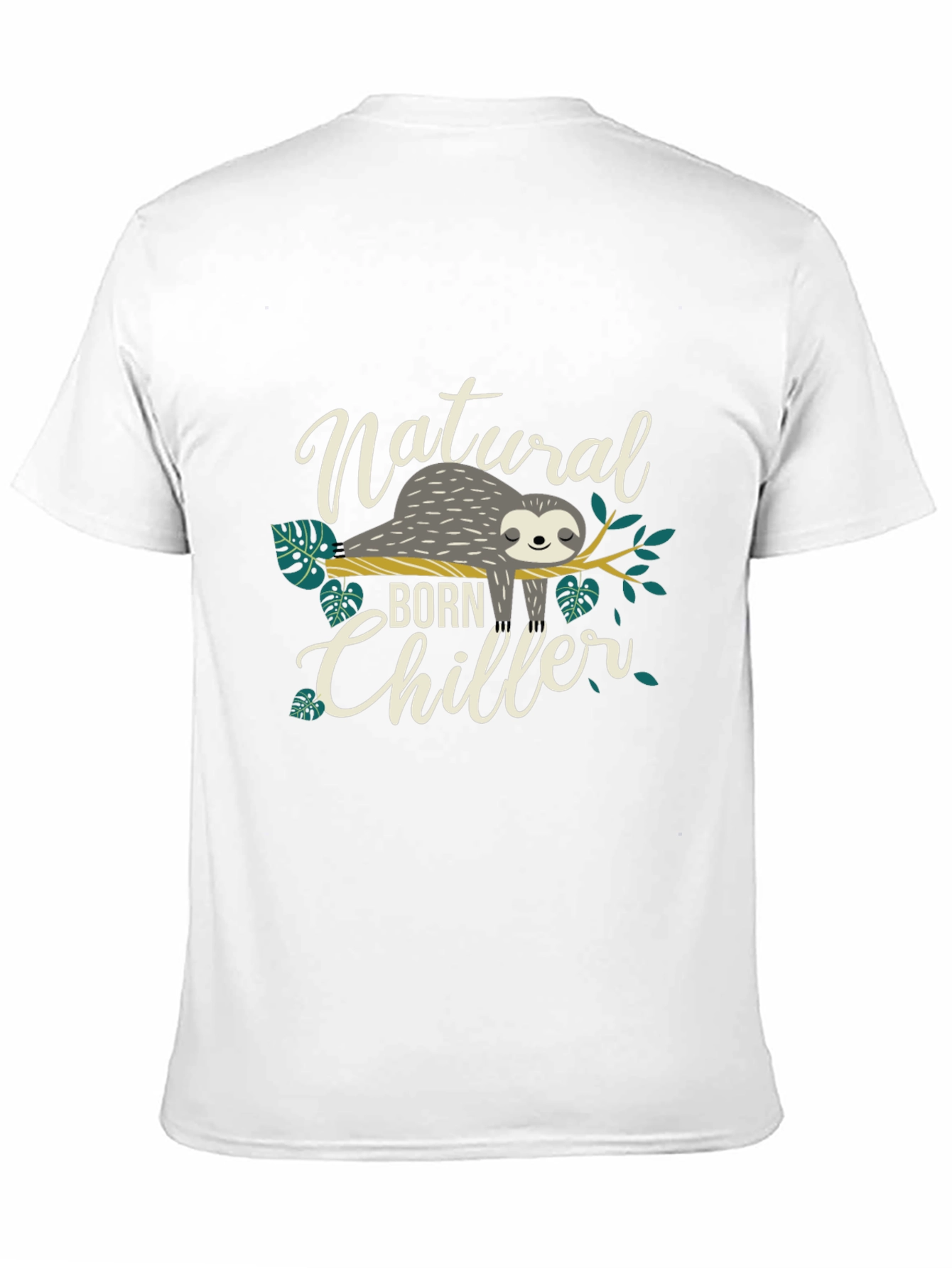 Natural Born Chiller Sloth Graphic T-Shirt