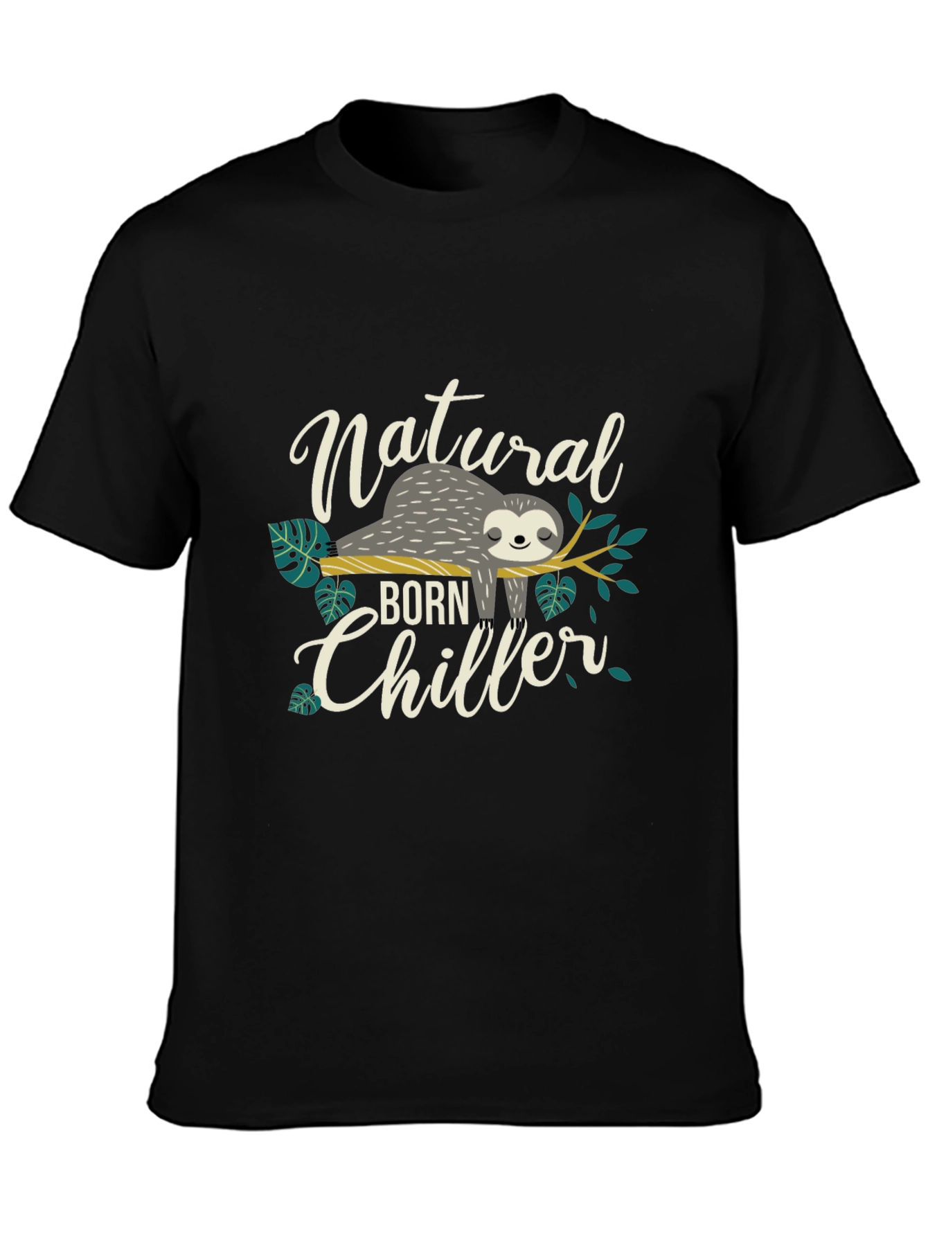 Natural Born Chiller Sloth Graphic T-Shirt