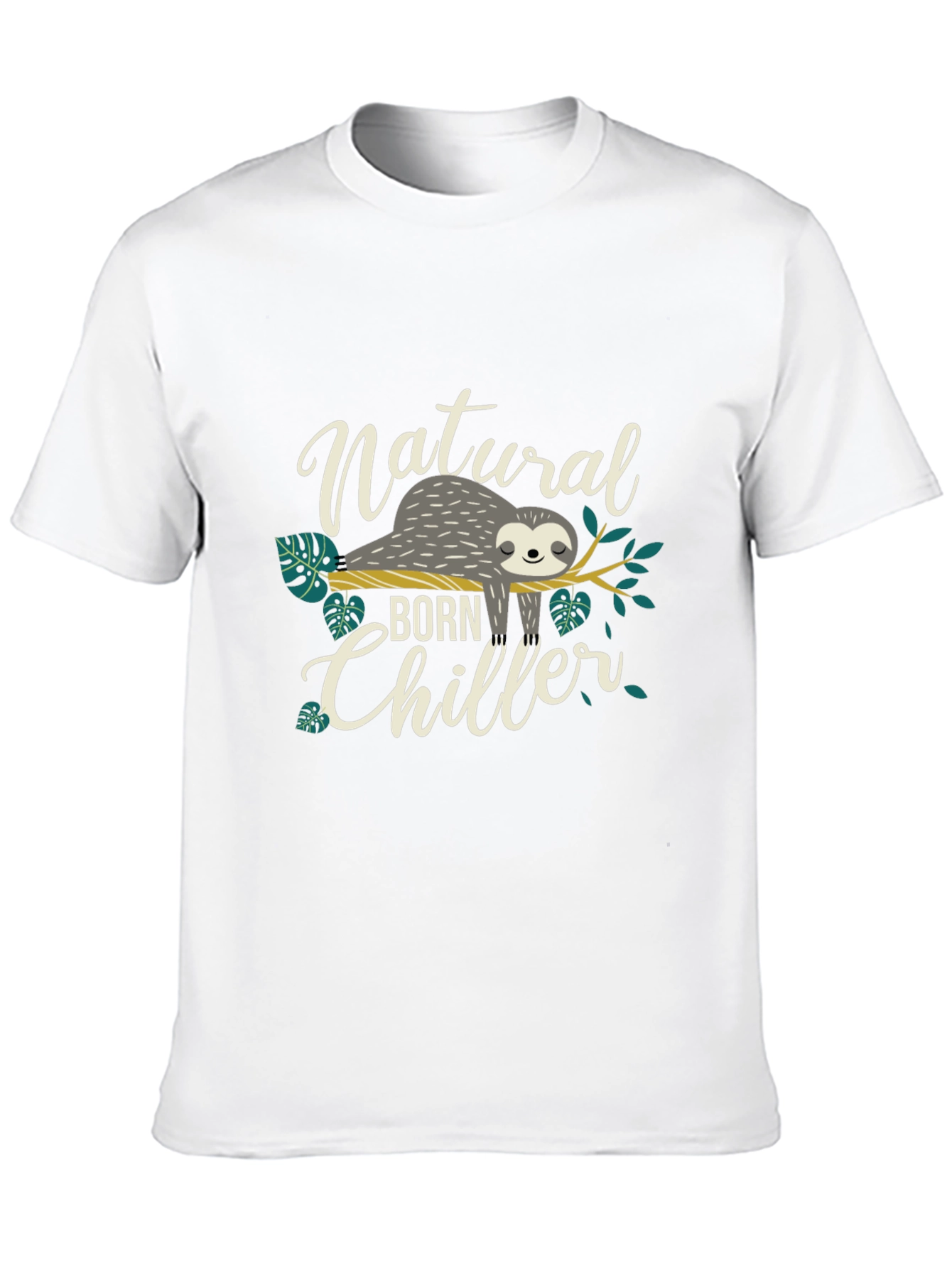 Natural Born Chiller Sloth Graphic T-Shirt