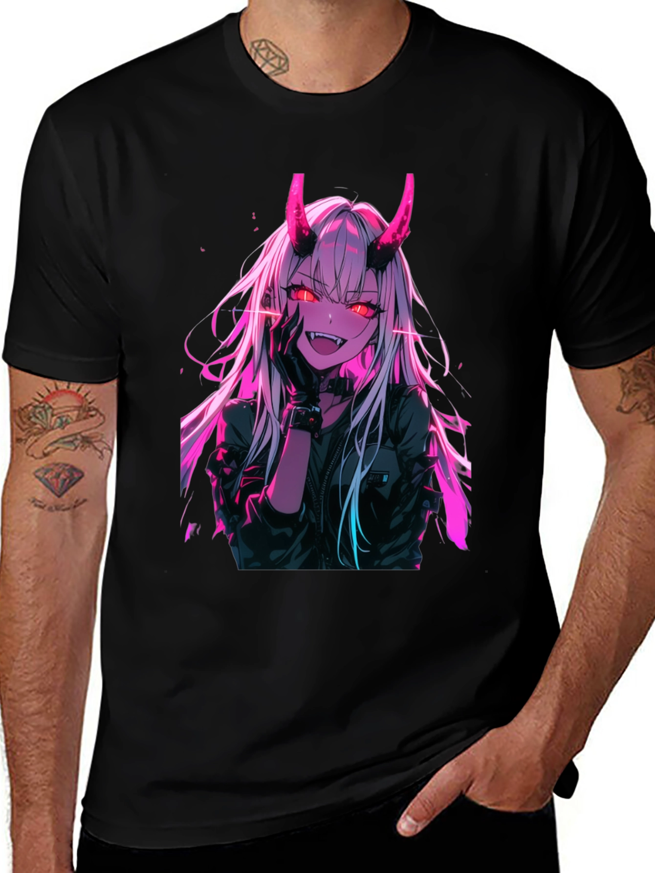 Anime Girl Demon Horns T-Shirt