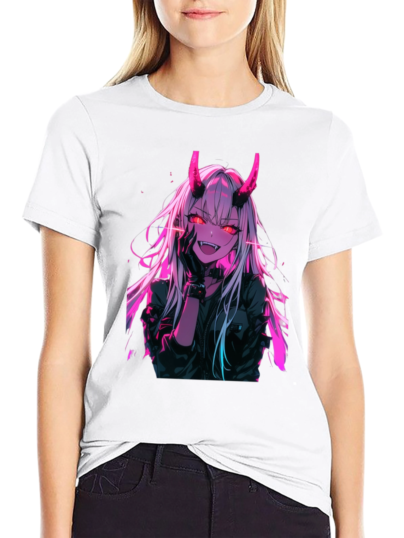 Anime Girl Demon Horns T-Shirt