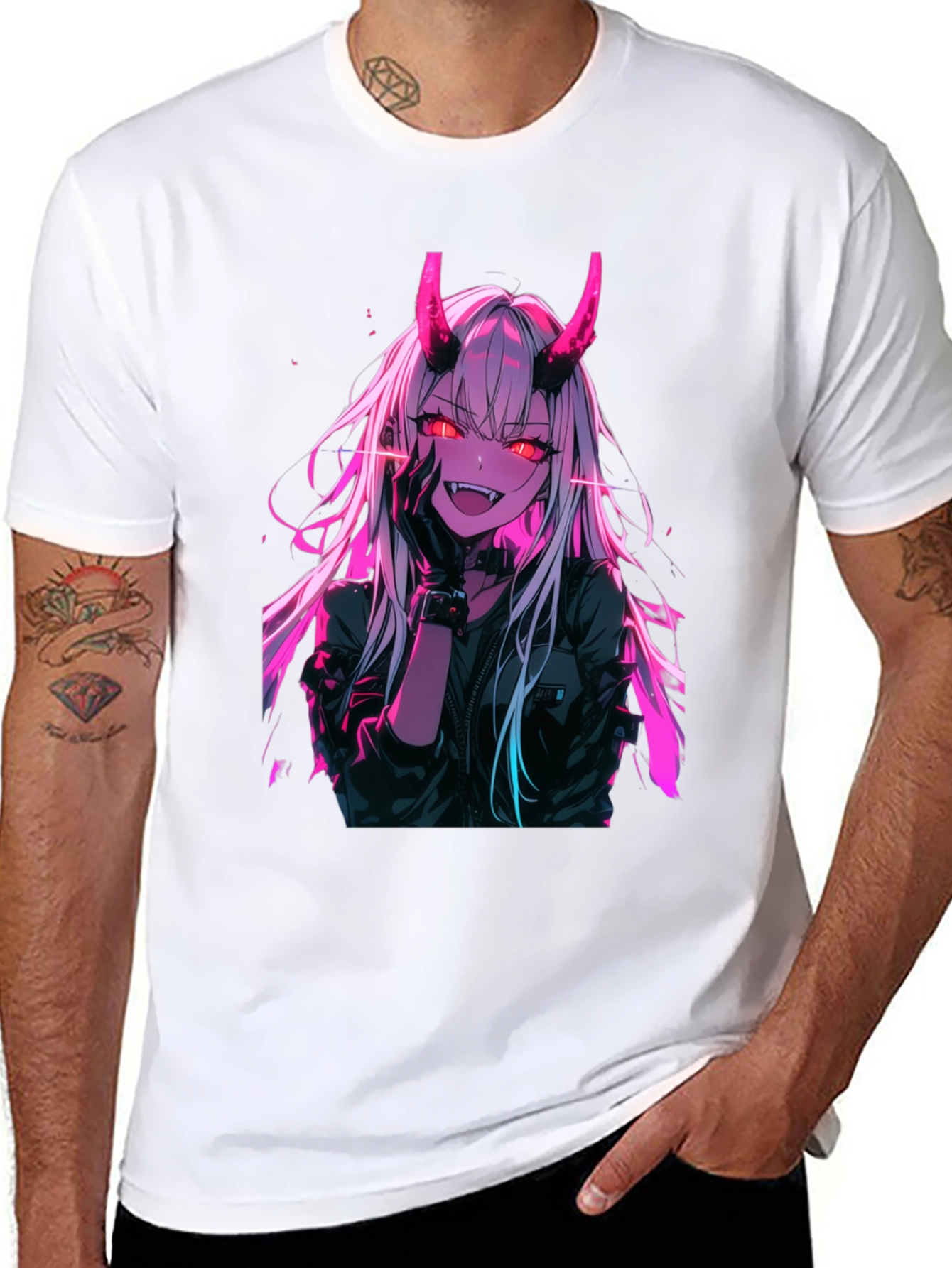 Anime Girl Demon Horns T-Shirt
