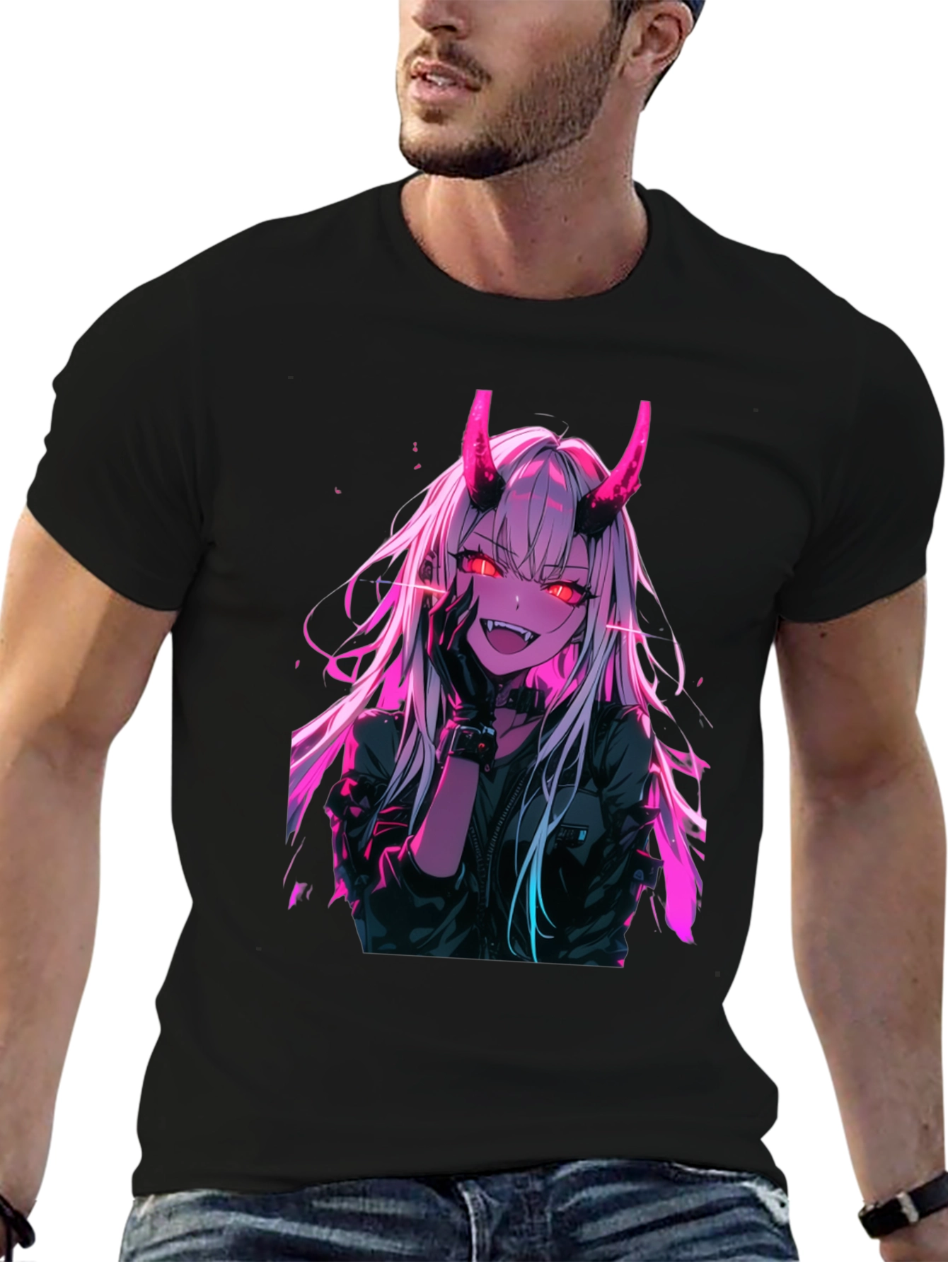 Anime Girl Demon Horns T-Shirt