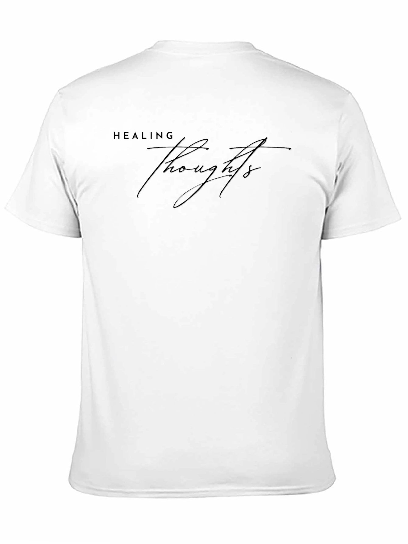 Healing Thoughts T-Shirt | Black Crew Neck Tee