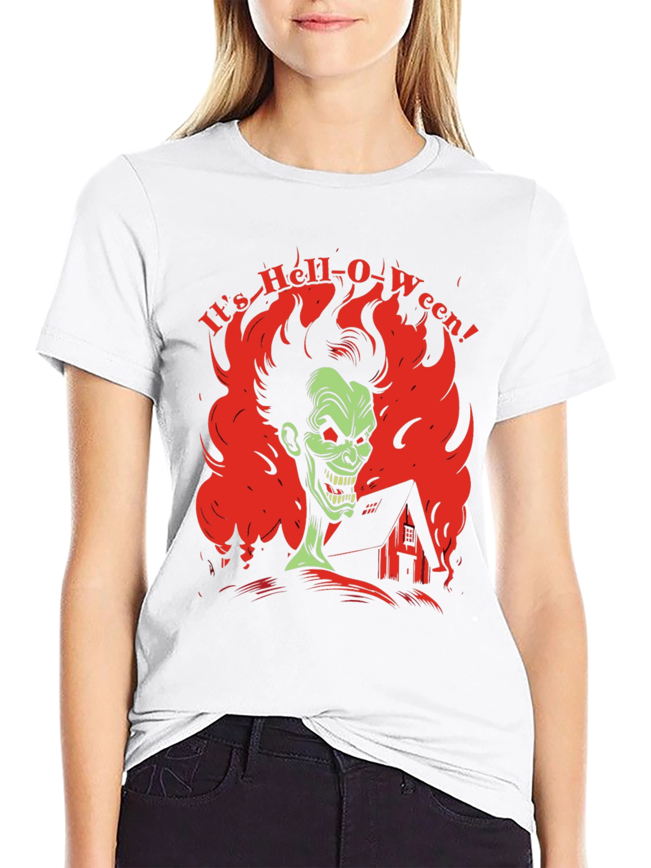 Hell-O-Ween Graphic Tee - Spooky Season Apparel