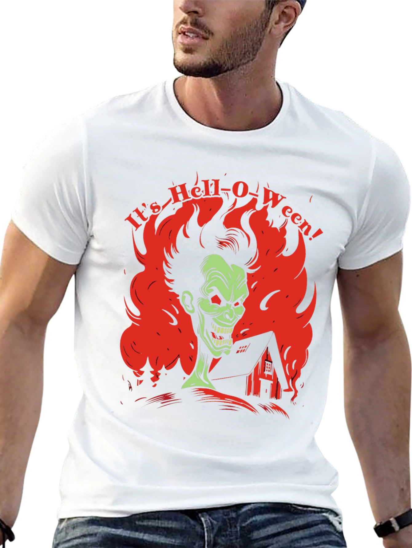 Hell-O-Ween Graphic Tee - Spooky Season Apparel