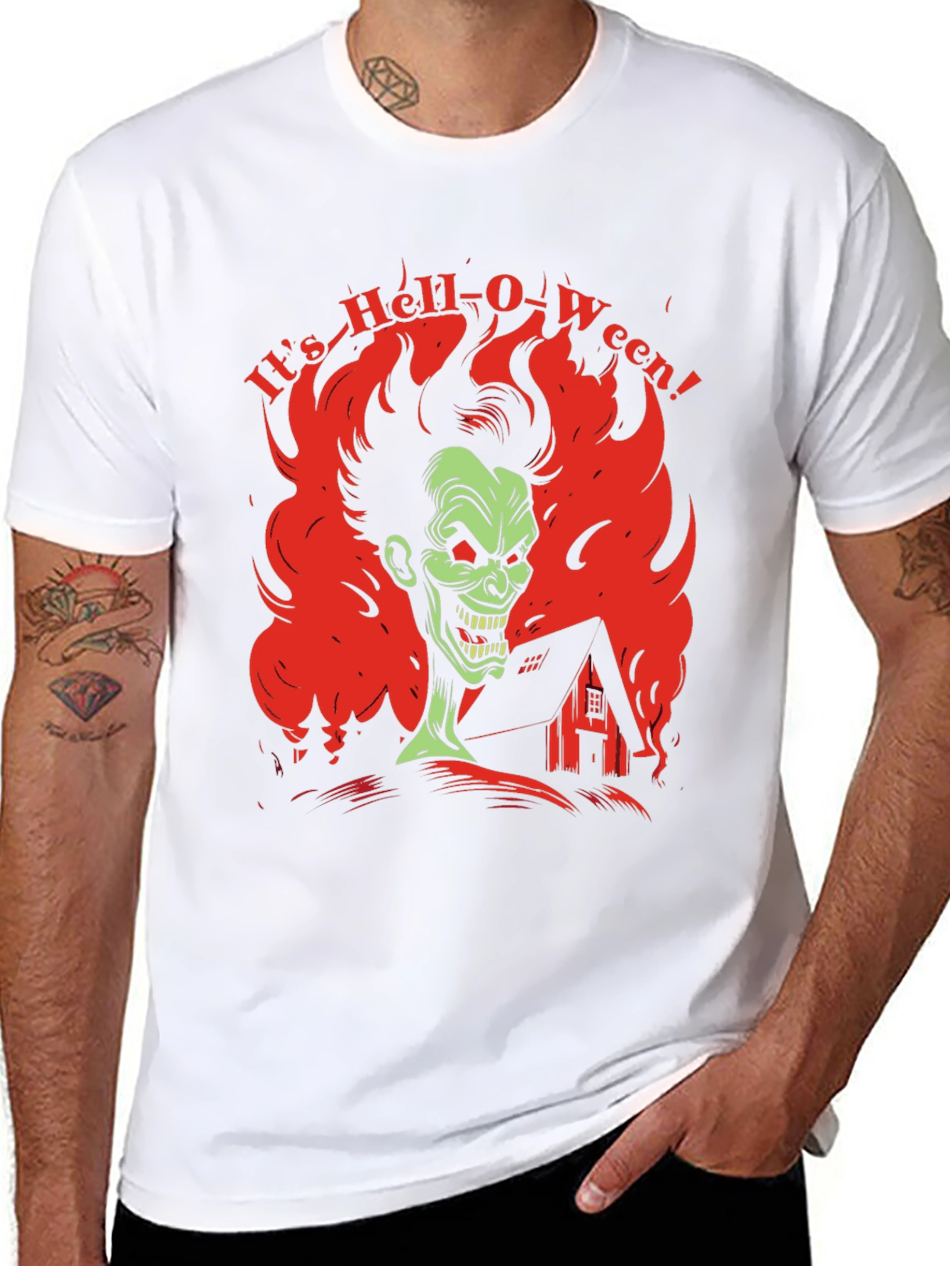 Hell-O-Ween Graphic Tee - Spooky Season Apparel