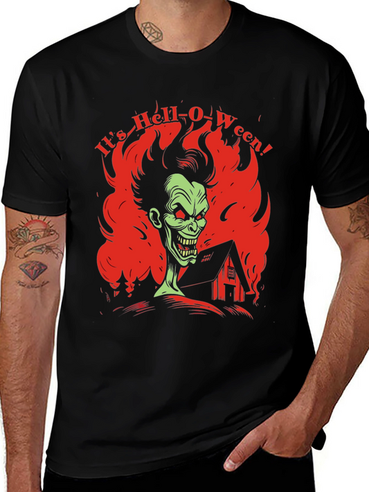 Hell-O-Ween Graphic Tee - Spooky Season Apparel