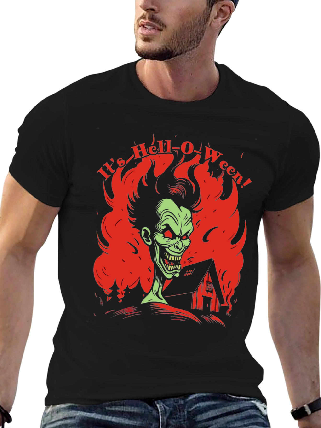 Hell-O-Ween Graphic Tee - Spooky Season Apparel