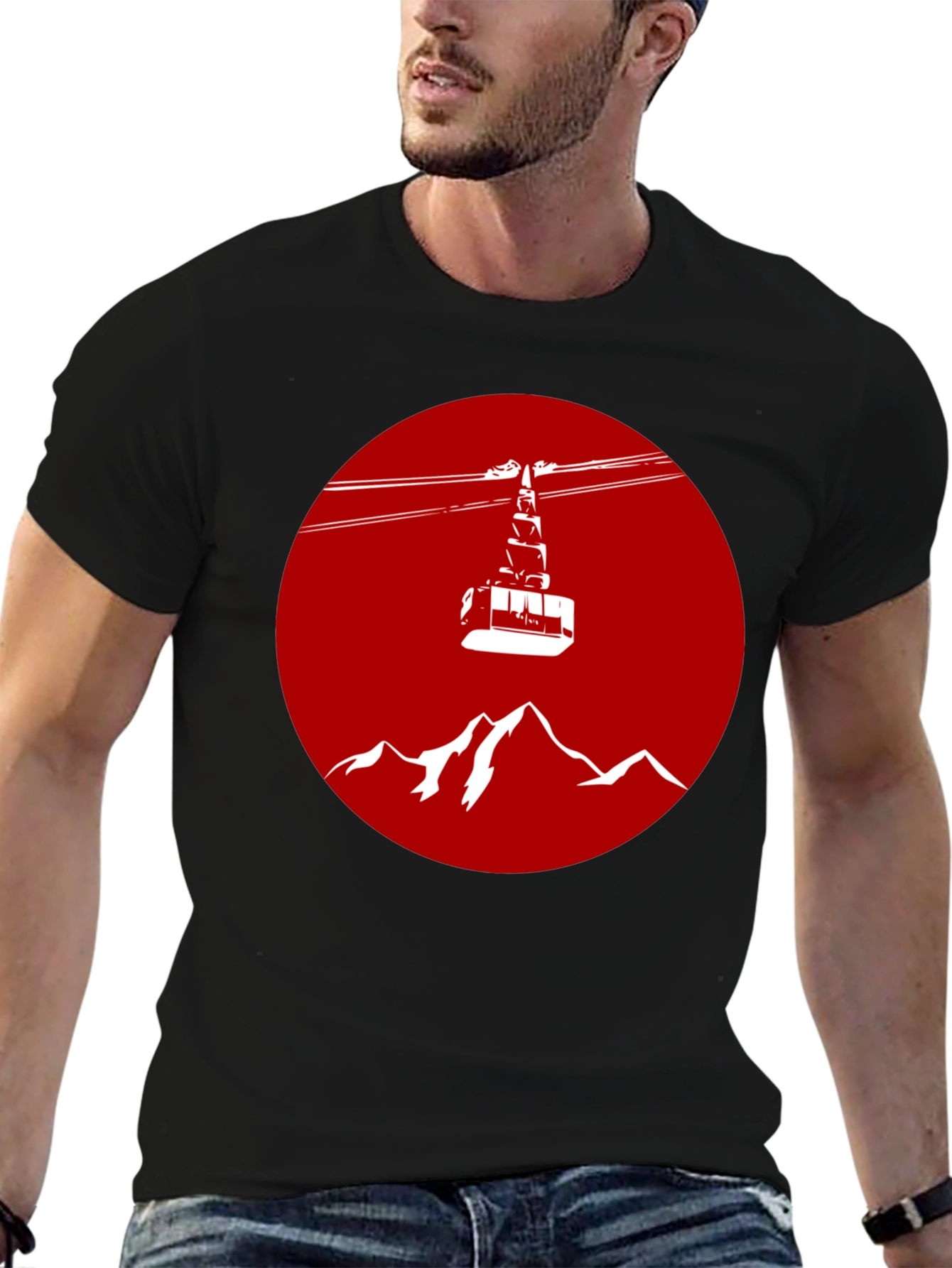 Ski Lift Graphic Tee - Mountain Gondola Shirt