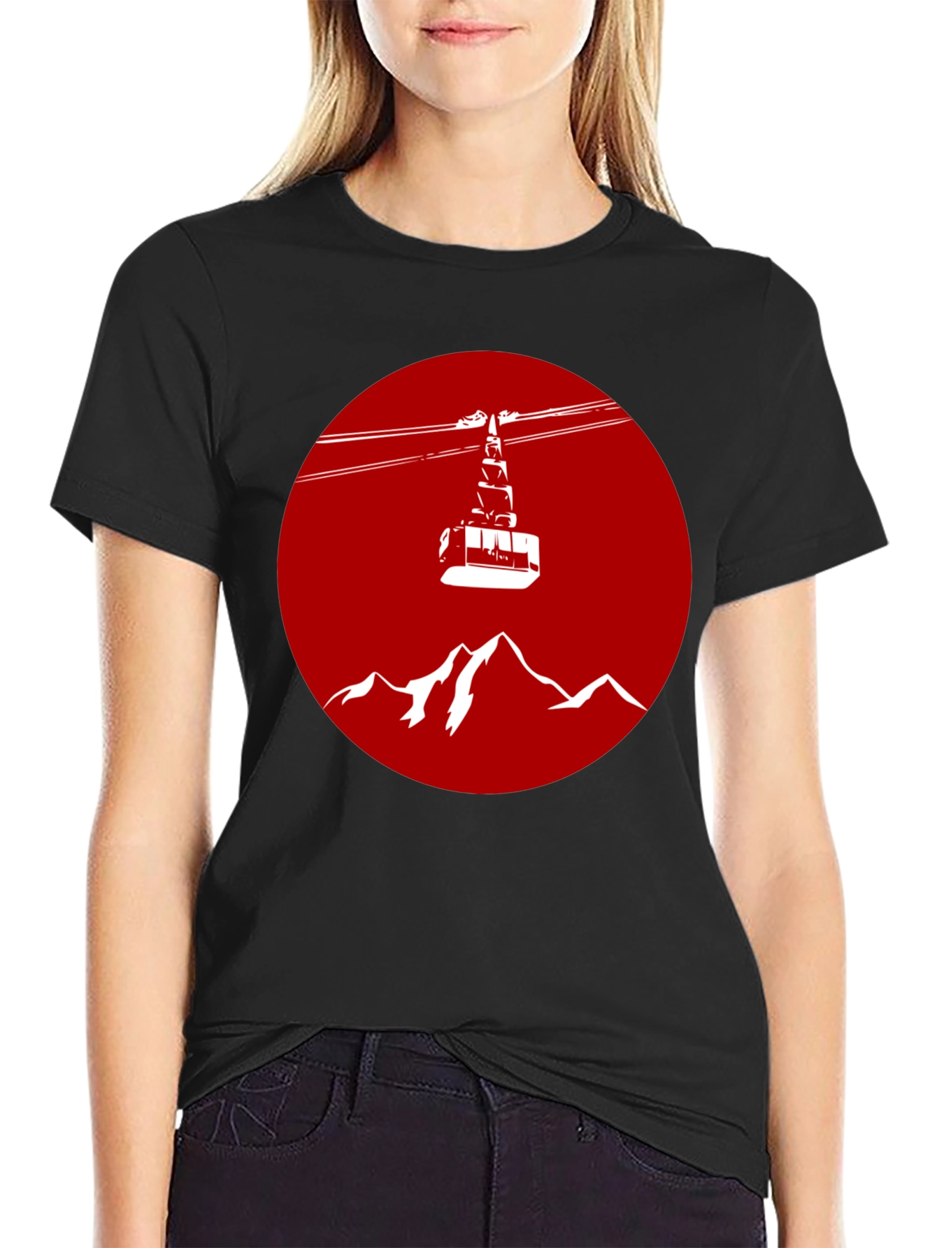 Ski Lift Graphic Tee - Mountain Gondola Shirt