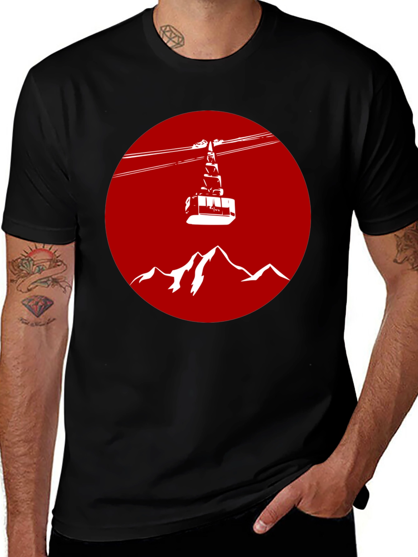 Ski Lift Graphic Tee - Mountain Gondola Shirt