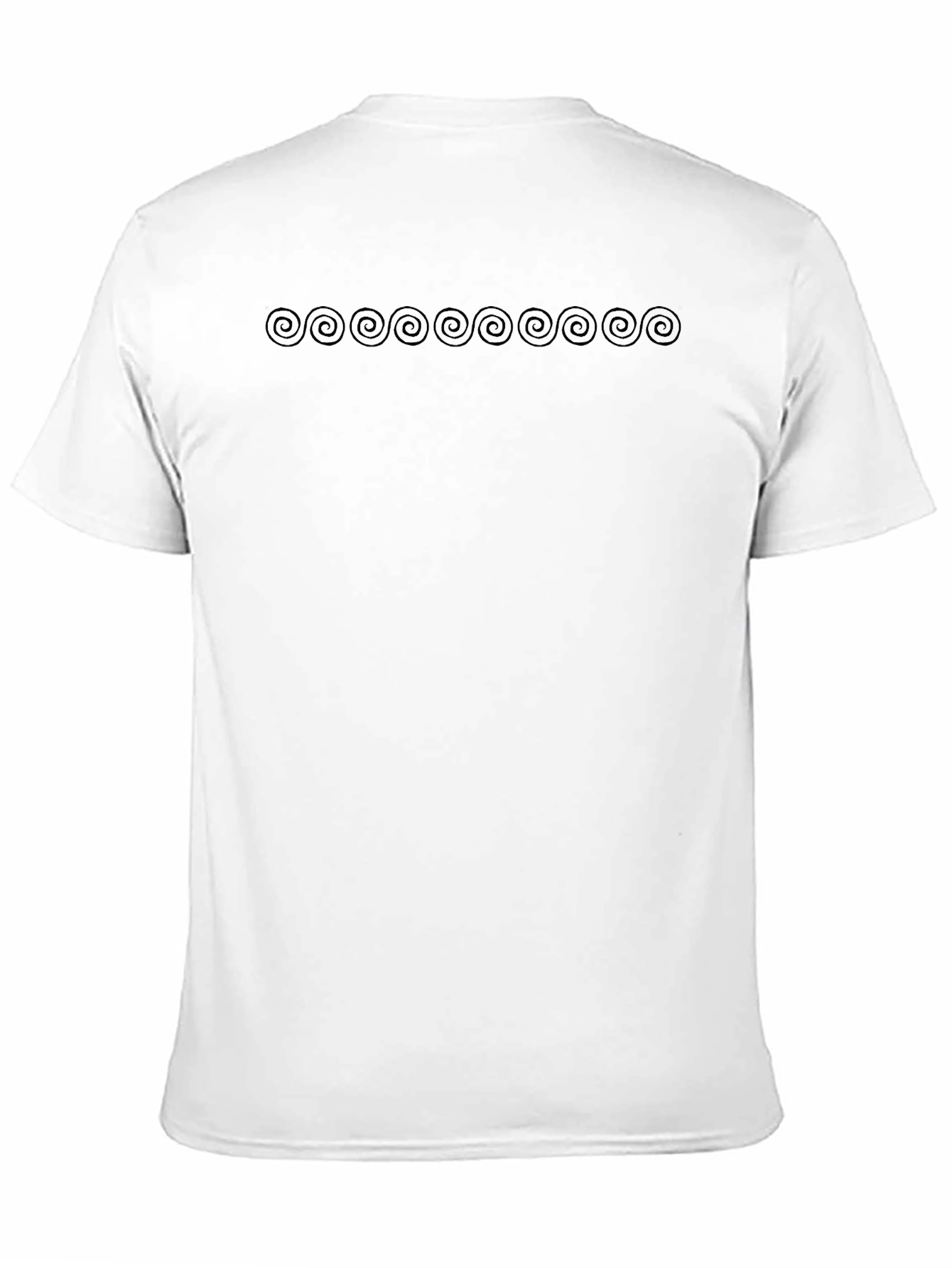 Mens Black Spiral Graphic Crew Neck T-Shirt