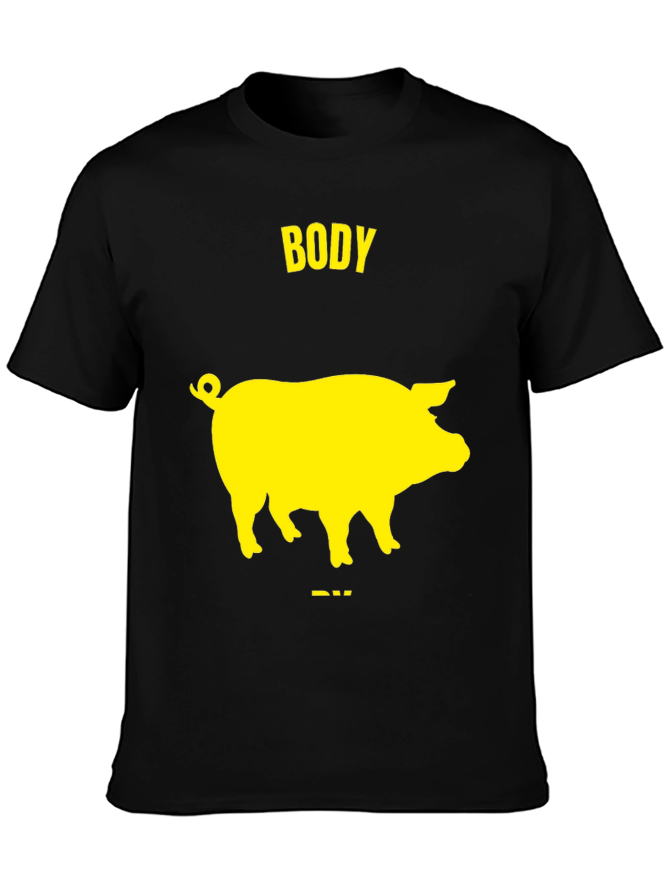 Body Pig Funny T-Shirt - Black