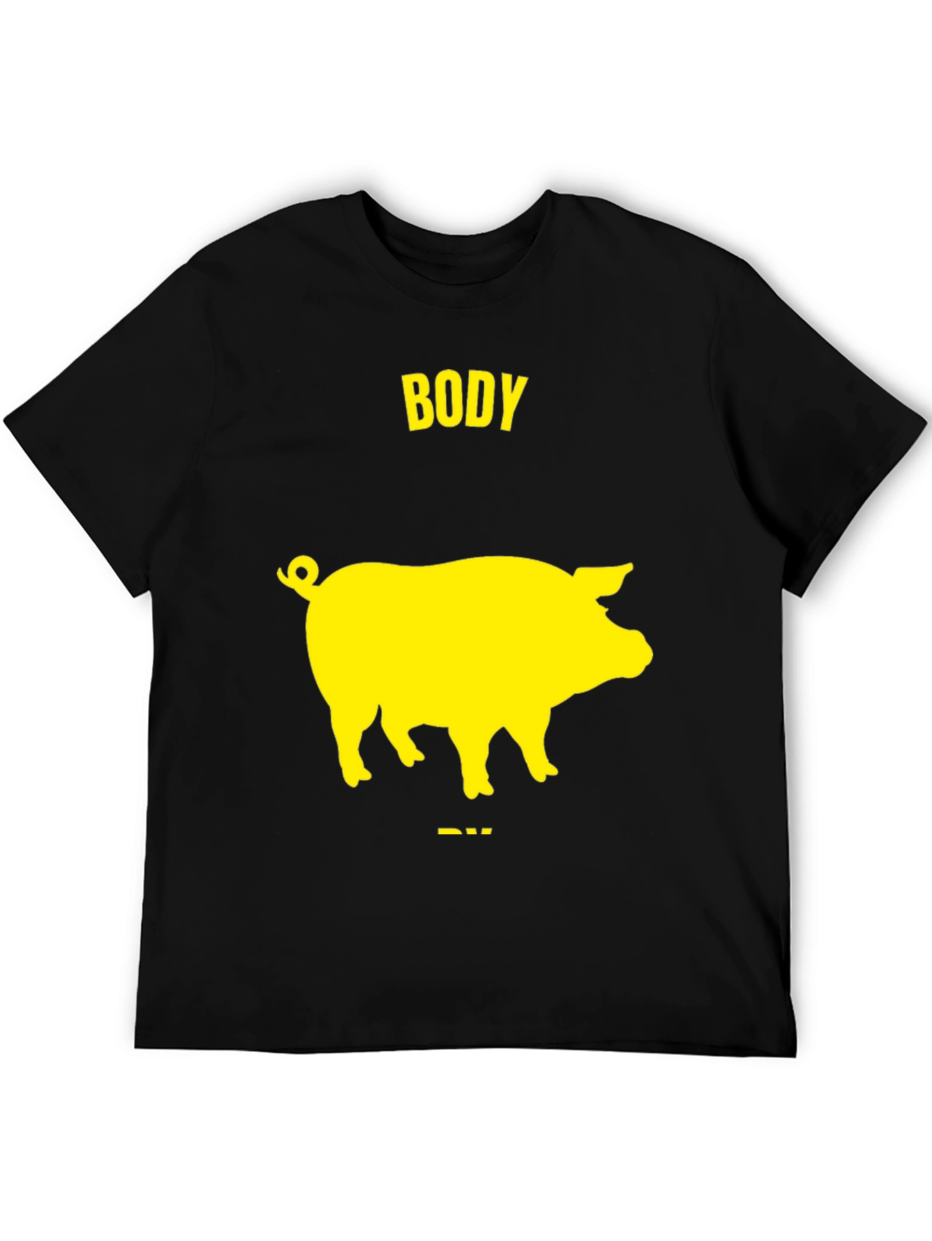 Body Pig Funny T-Shirt - Black
