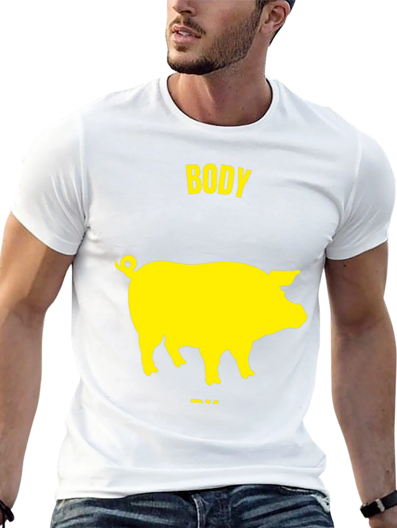 Body Pig Funny T-Shirt - Black