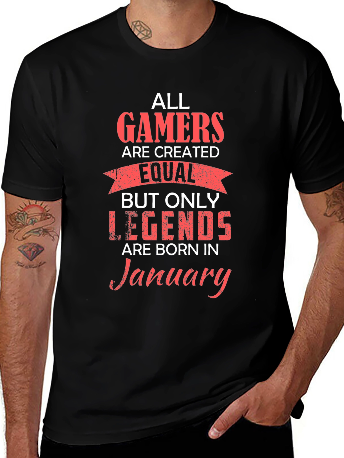 Gamer Legend January Birthday T-Shirt