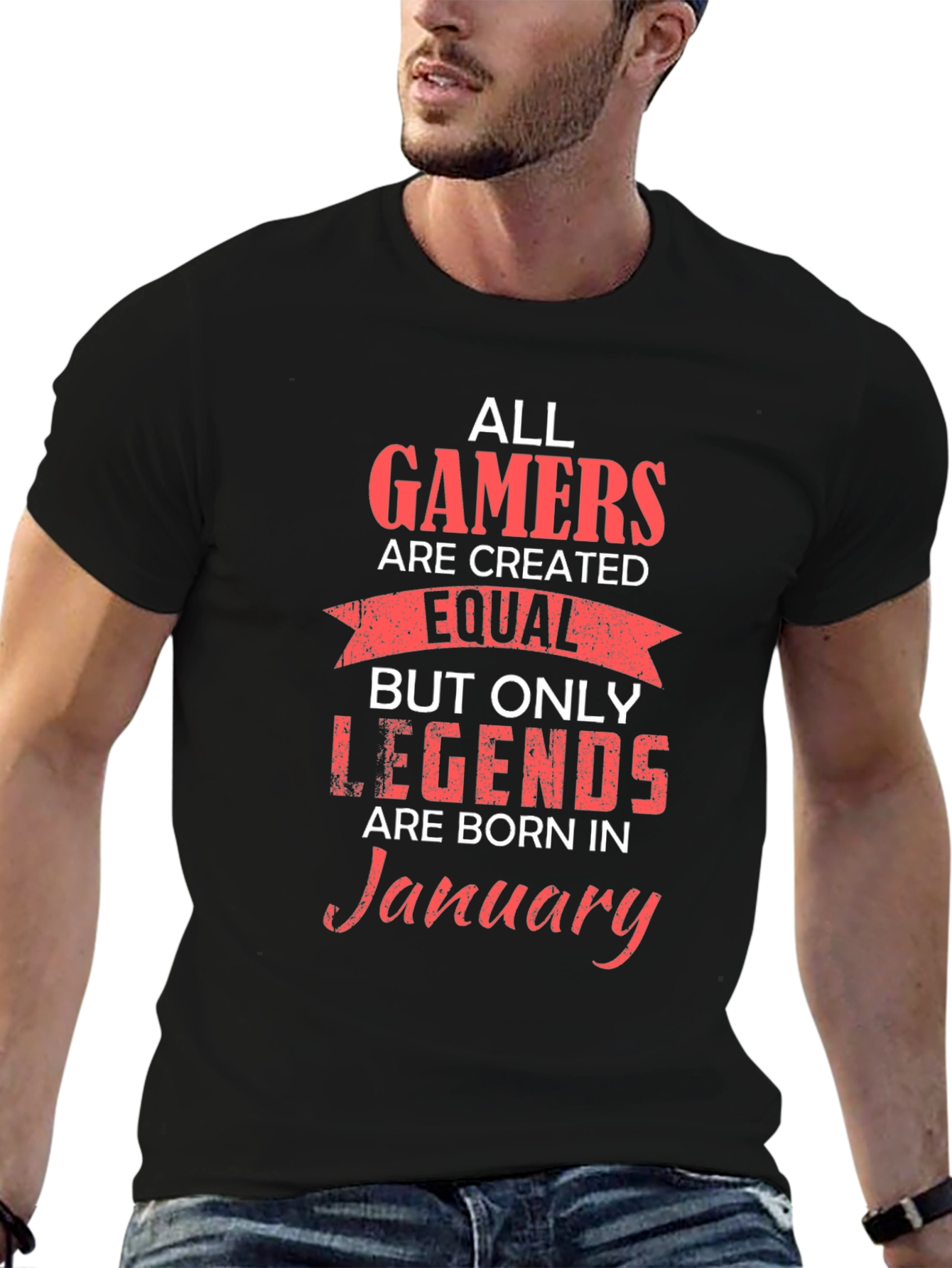 Gamer Legend January Birthday T-Shirt