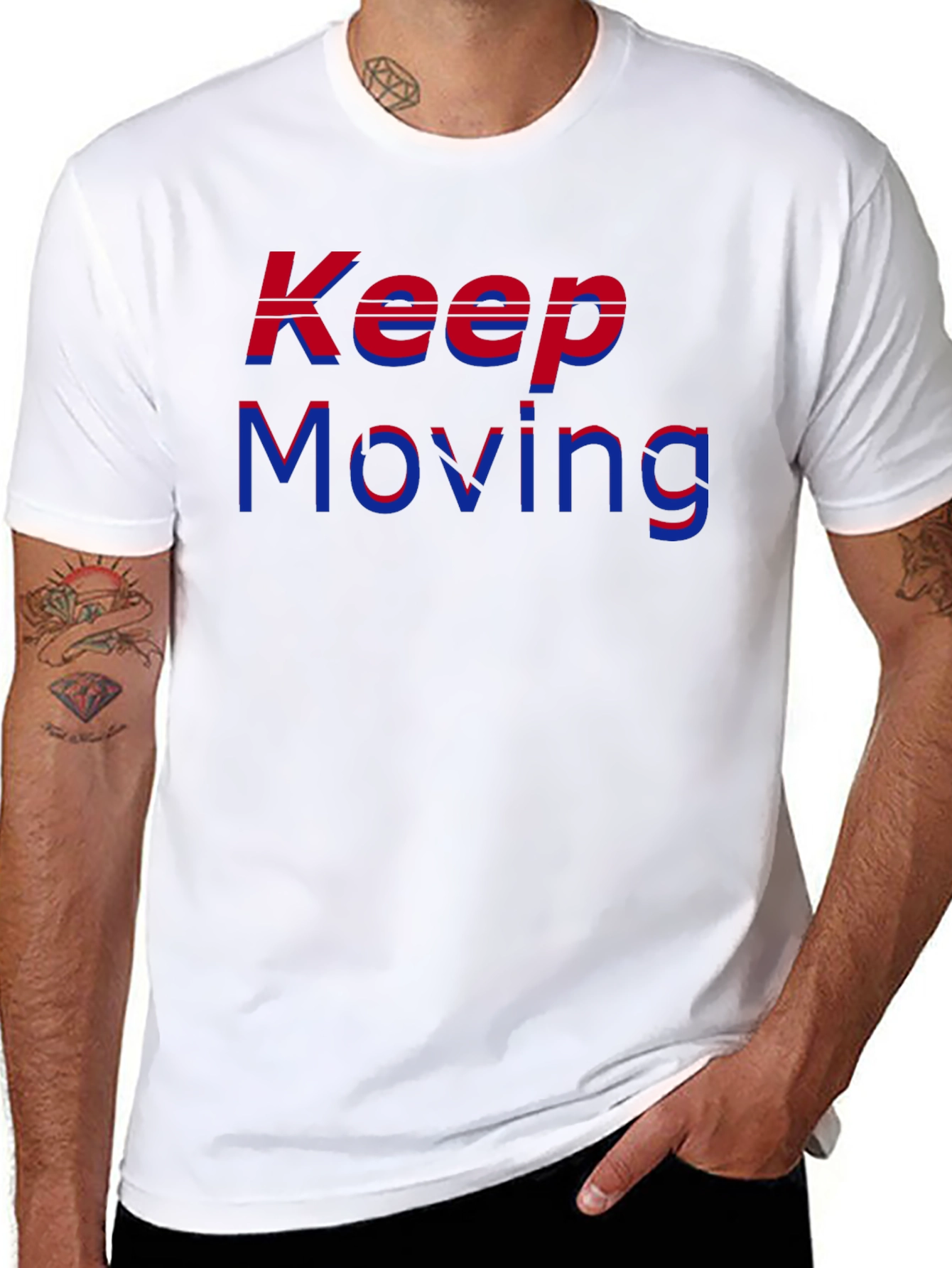 Keep Moving T-Shirt - Stylish Graphic Tee