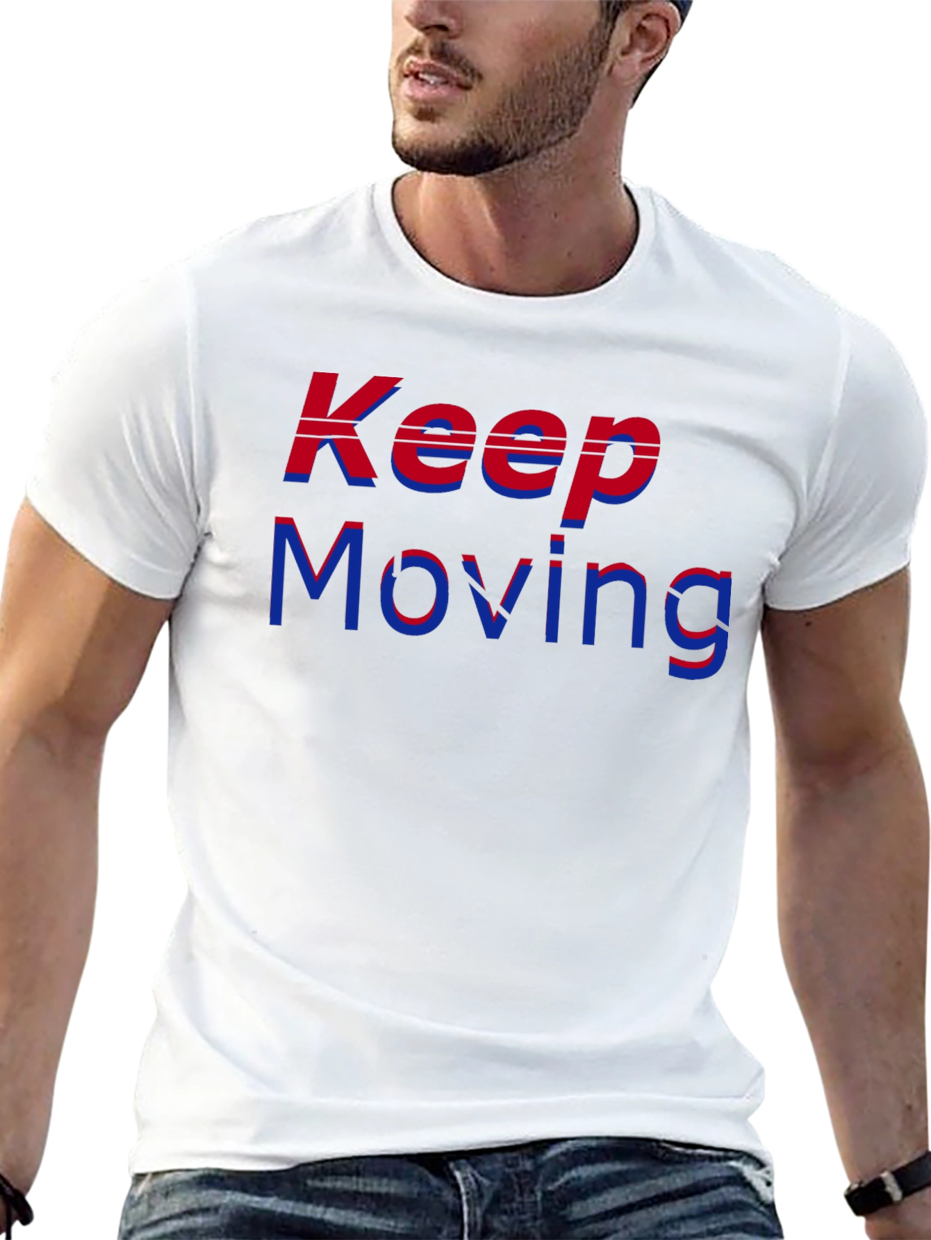Keep Moving T-Shirt - Stylish Graphic Tee
