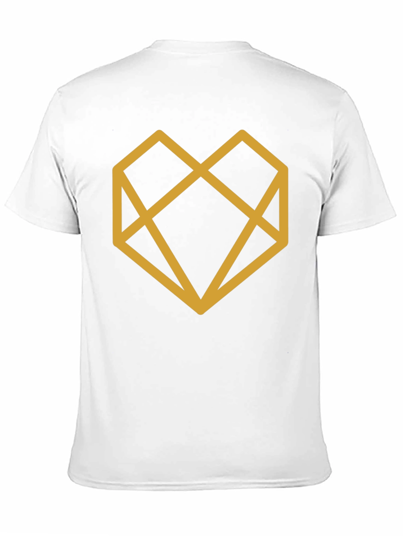 Geometric Heart Graphic Tee - Modern Black T-Shirt