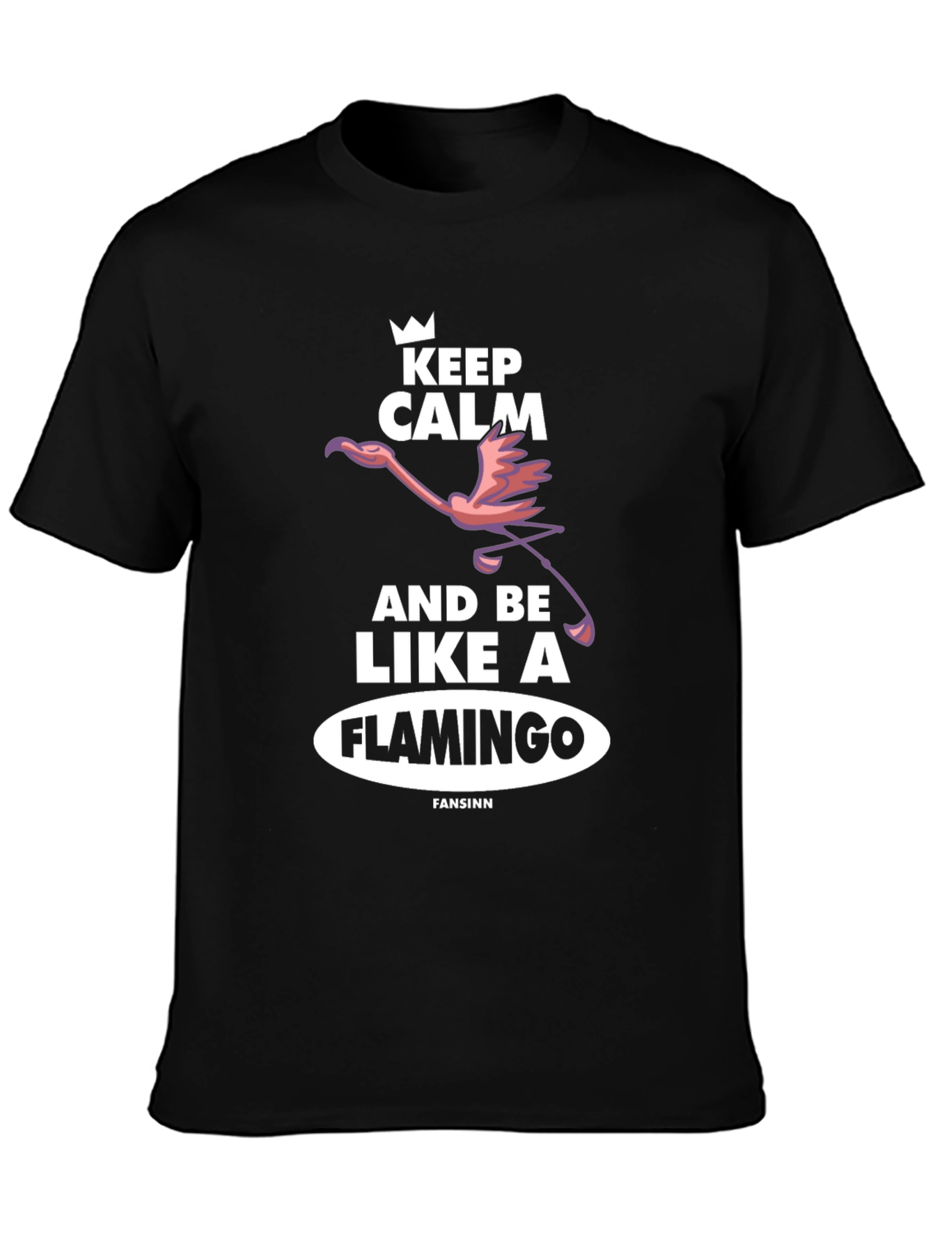 Keep Calm Flamingo T-Shirt - Unique Graphic Tee