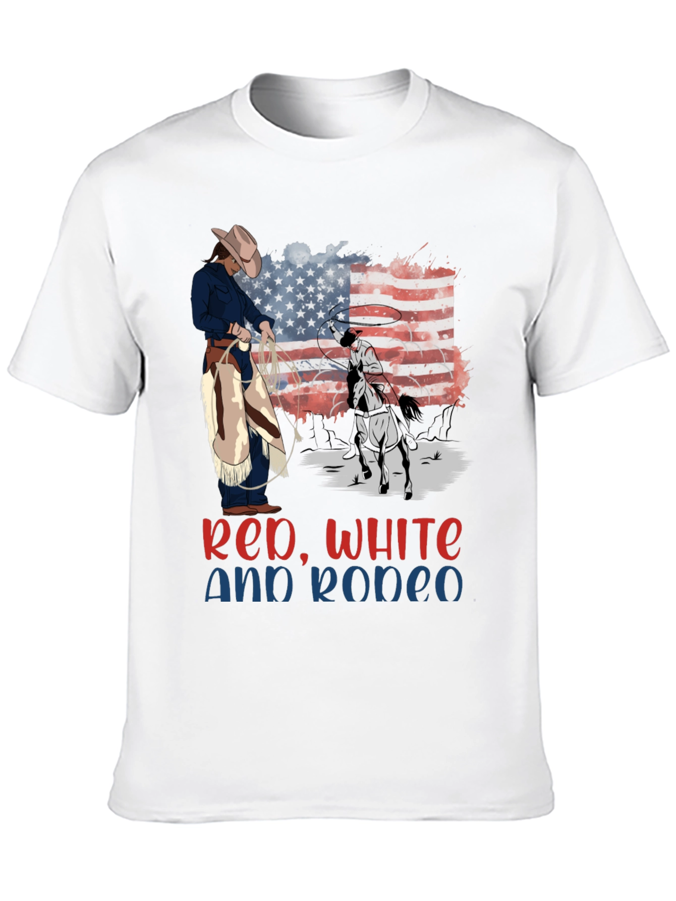 Red White and Rodeo Graphic Tee