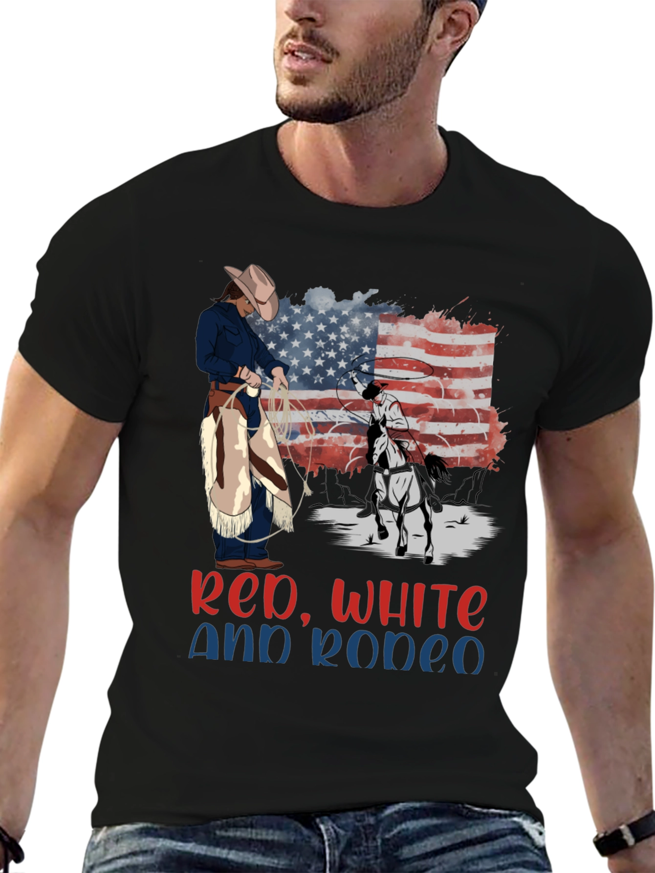Red White and Rodeo Graphic Tee