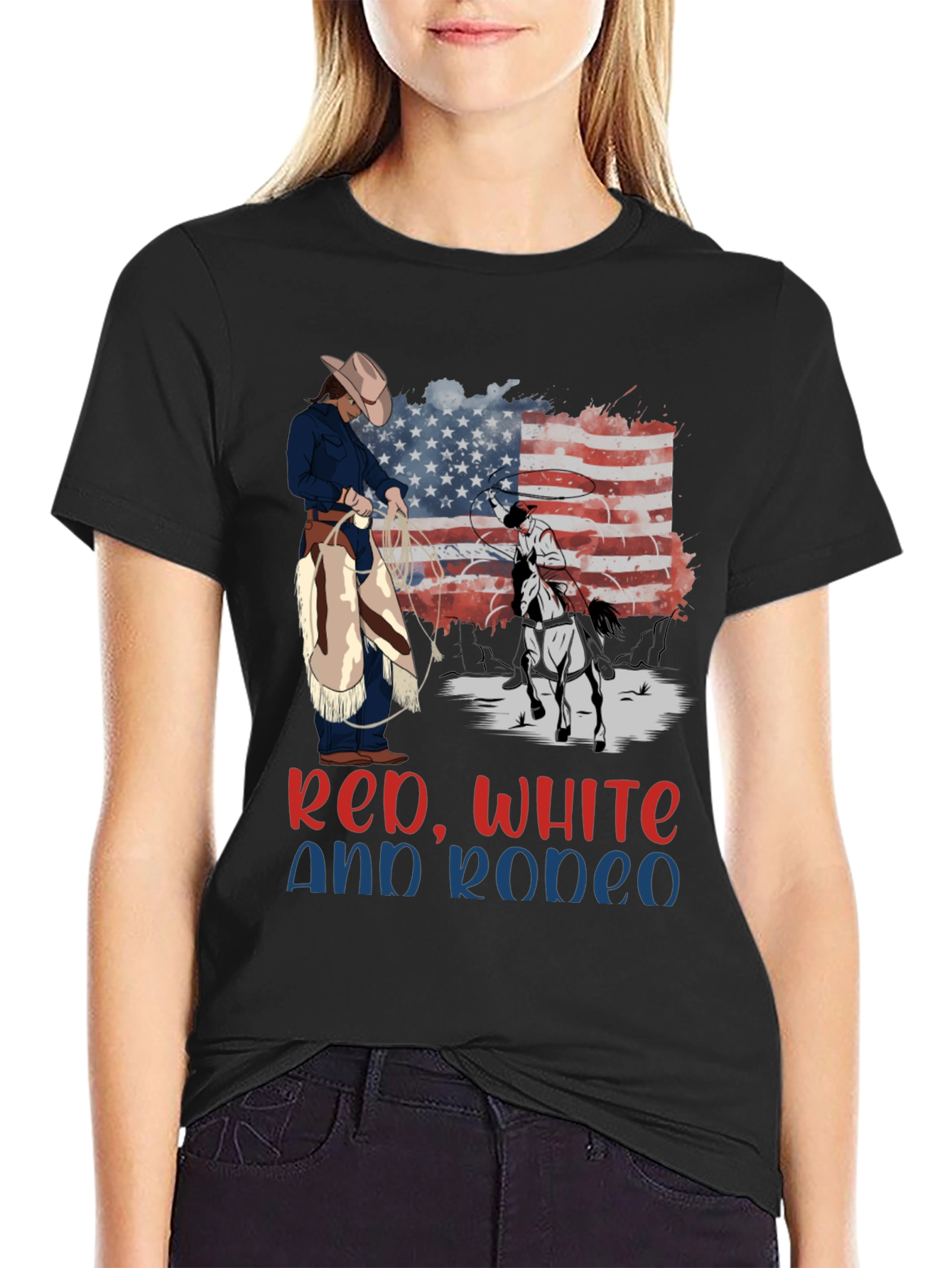 Red White and Rodeo Graphic Tee