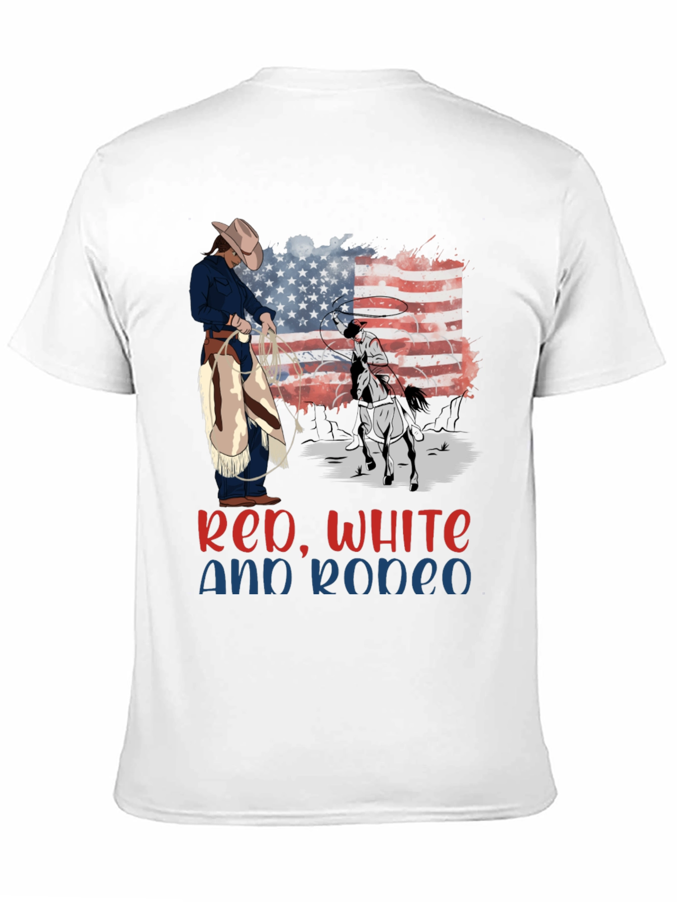 Red White and Rodeo Graphic Tee