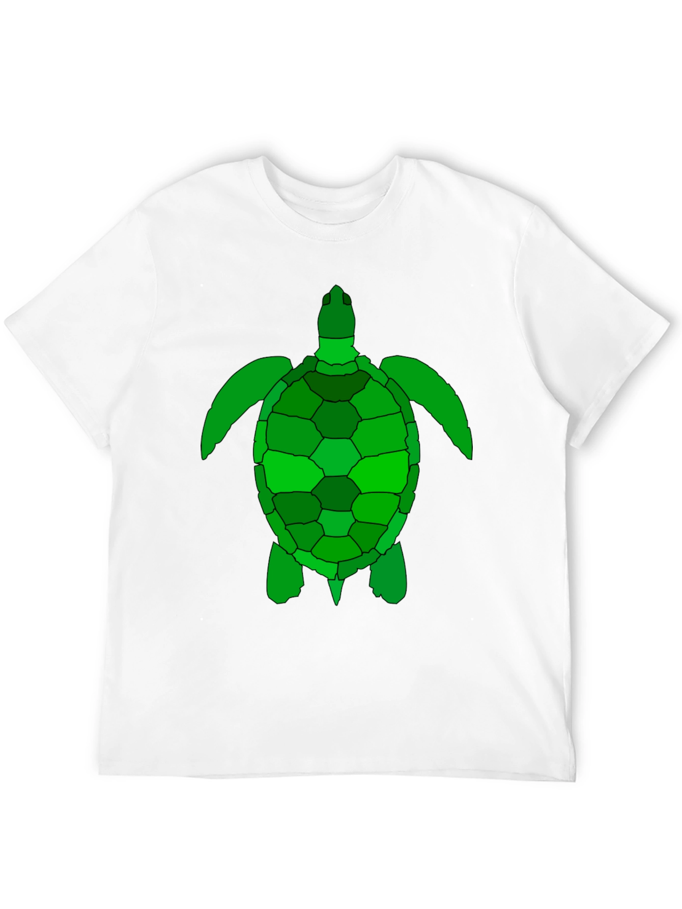 Green Sea Turtle Graphic Tee - Black Cotton T-Shirt