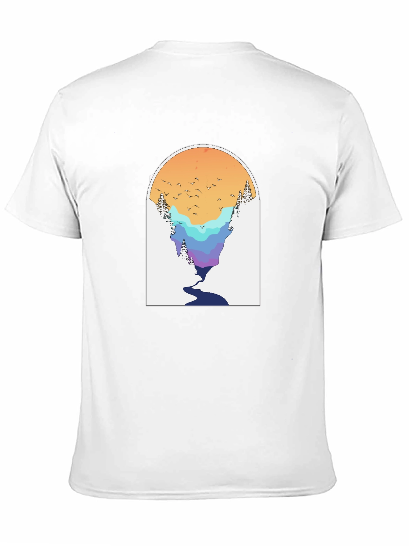 Nature Scene Graphic Tee - Black