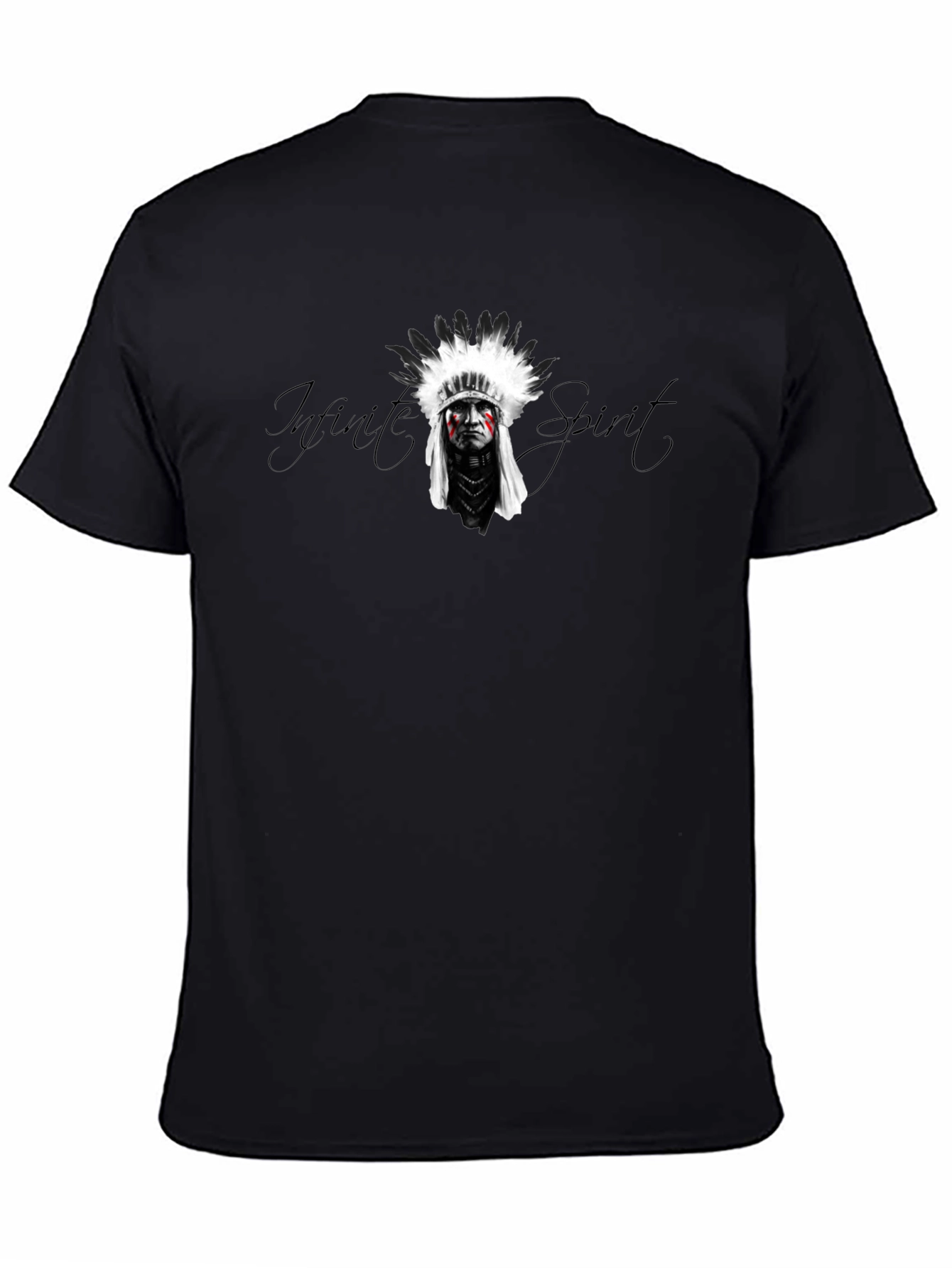 Mens Black T-Shirt - Infinite Spirit Graphic Tee